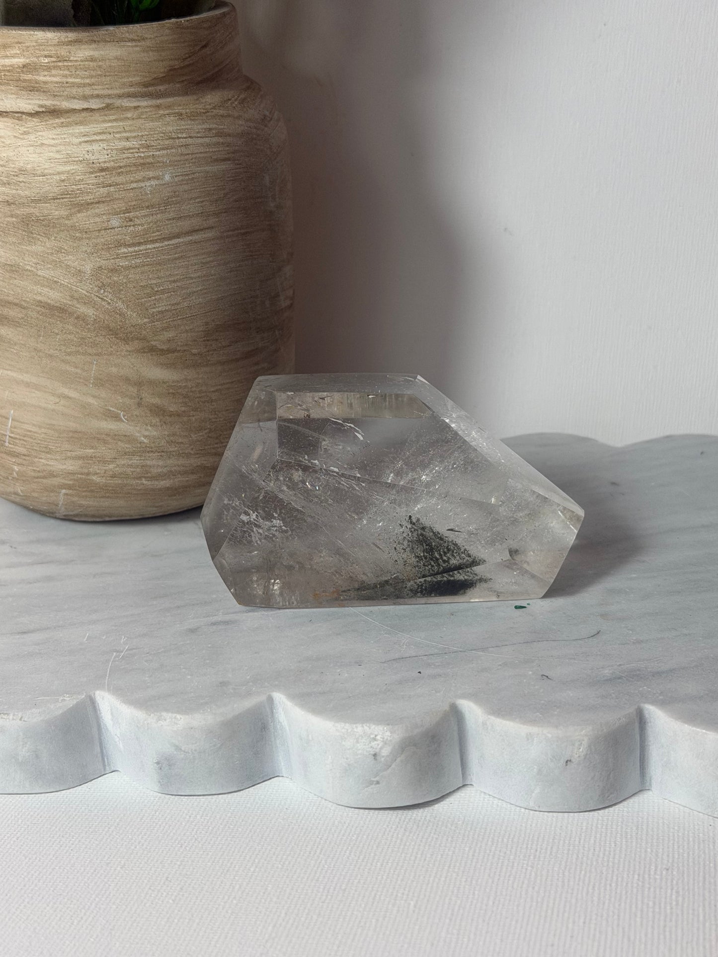 Clear Quartz Tower with Garden Inclusion
