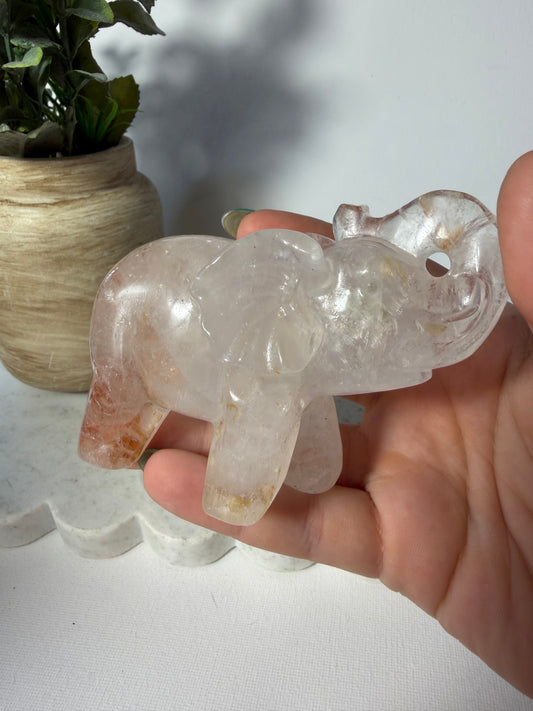 Clear Quartz Elephant