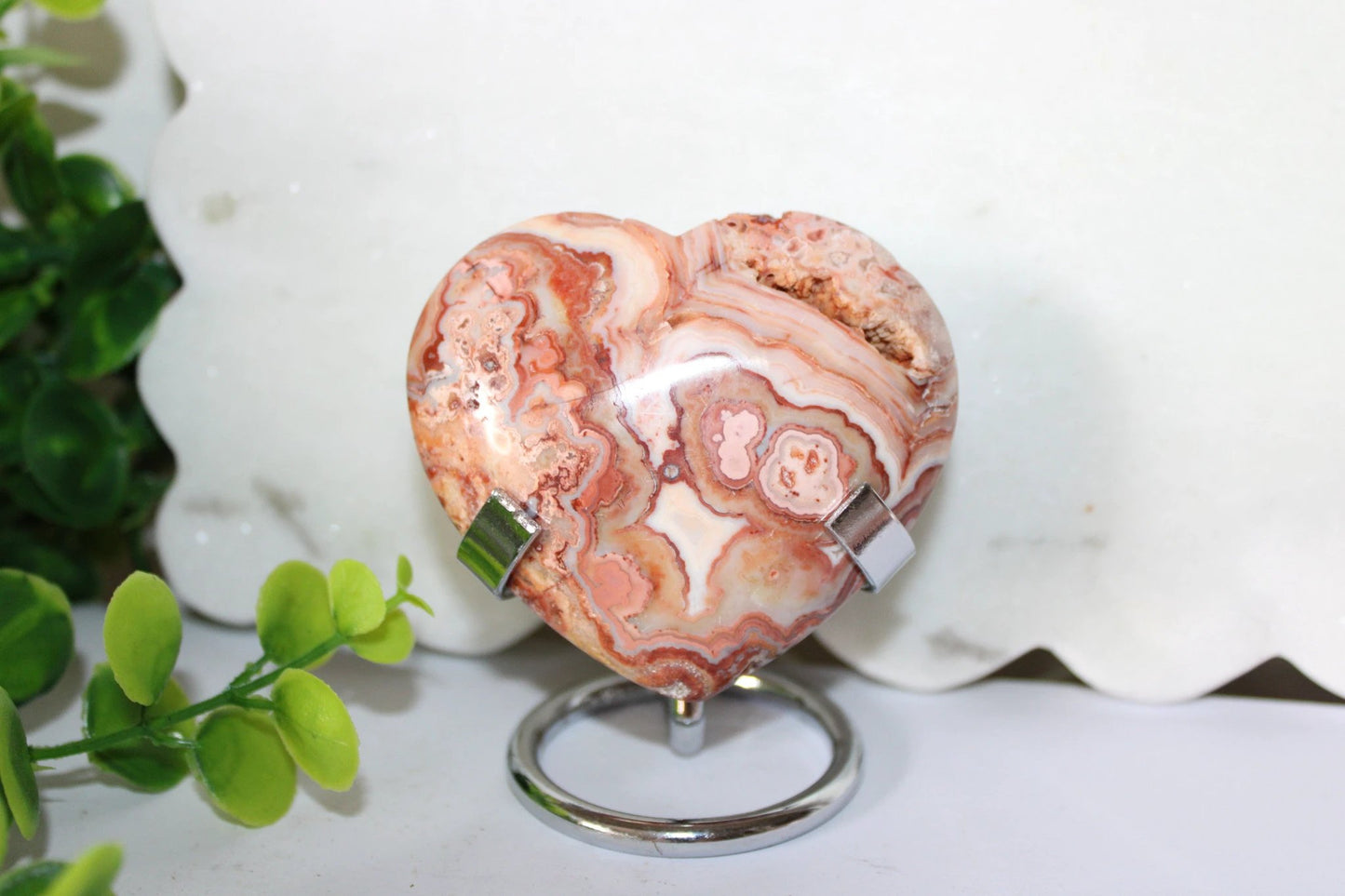 Crazy Lace Heart on Stand by Heartstone Sanctuary