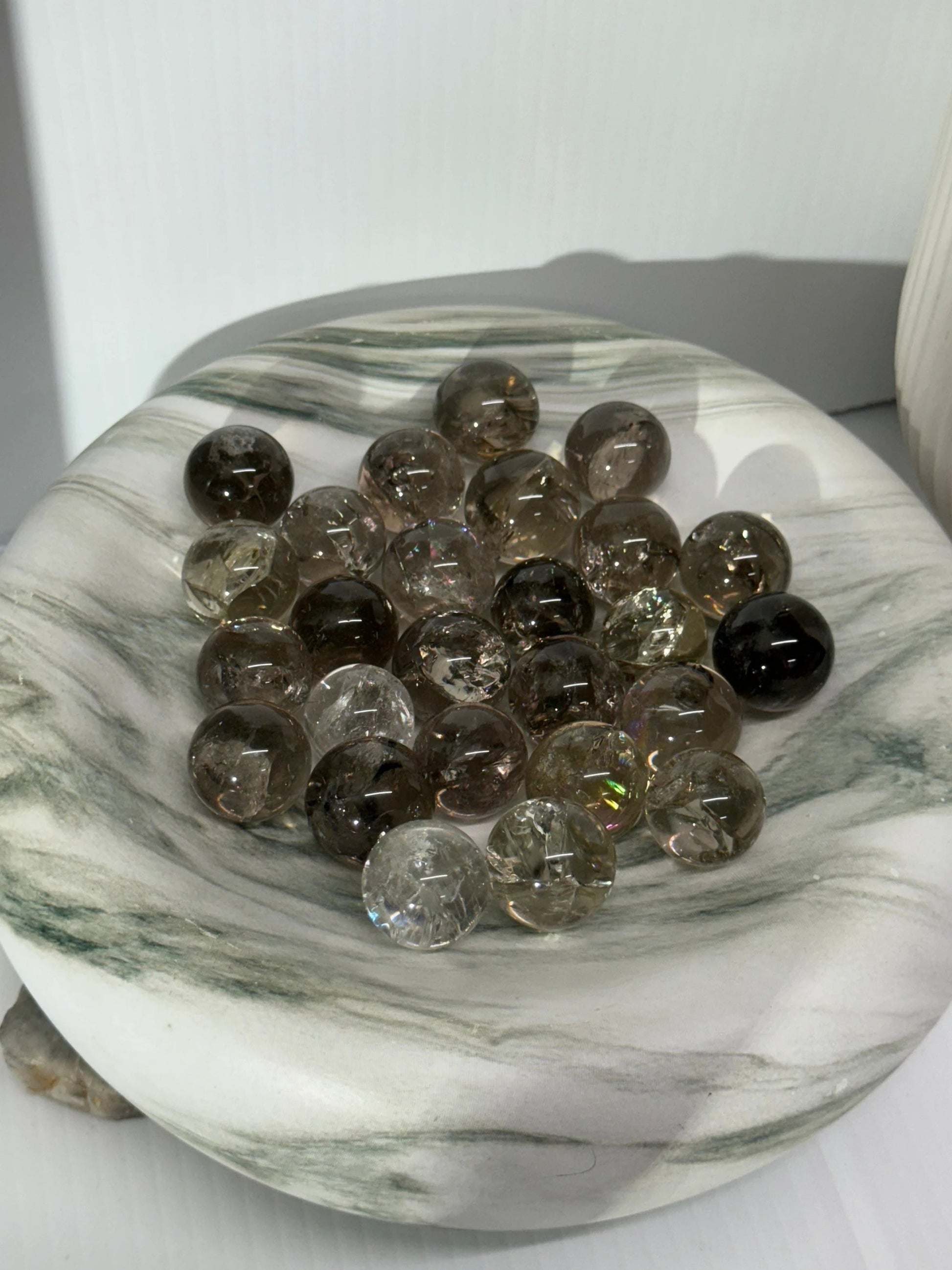 Smokey/Clear Quartz Sphere by Heartstone Sanctuary