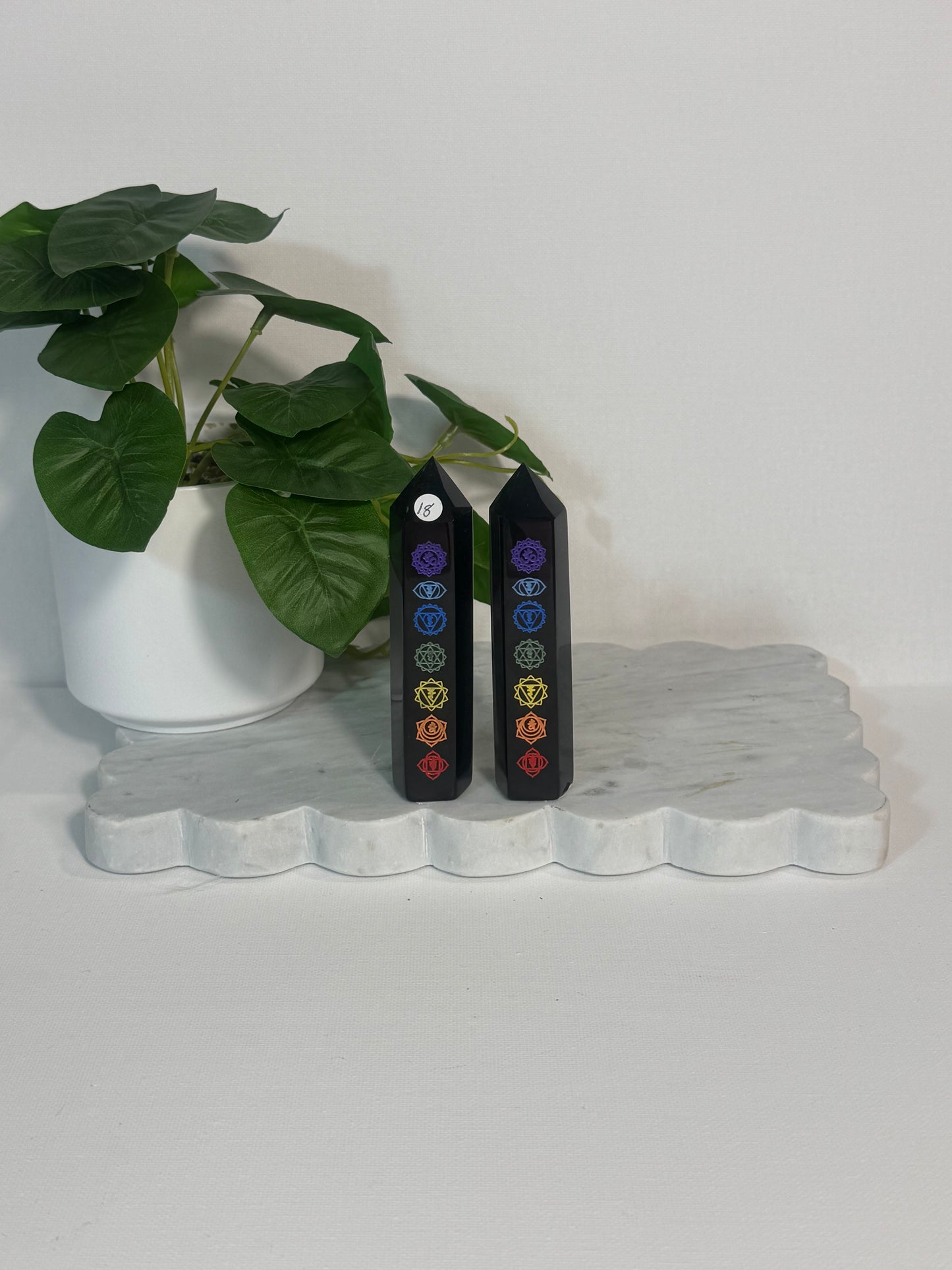 Black Obsidian Chakra Point Each