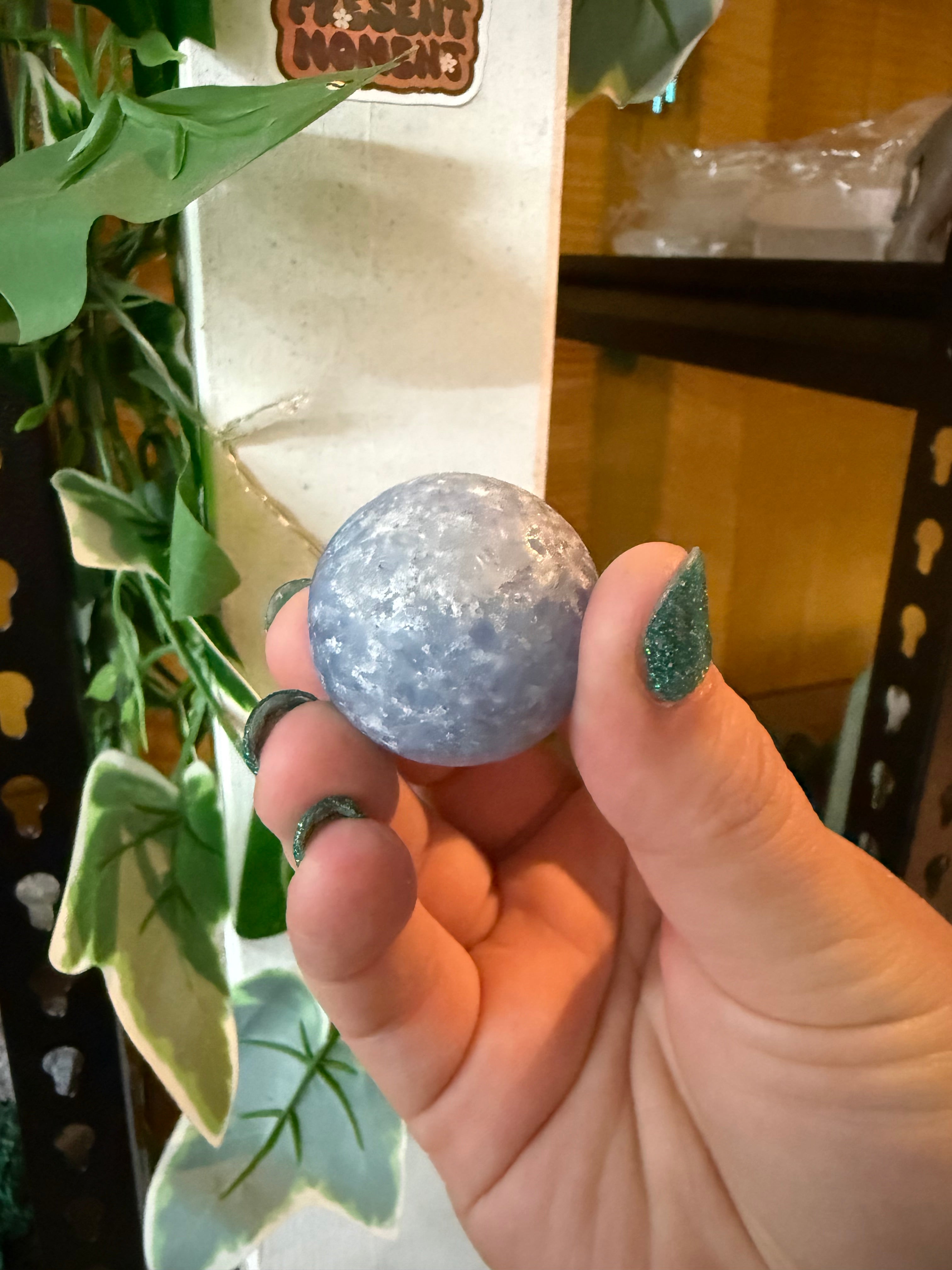Blue Calcite Sphere