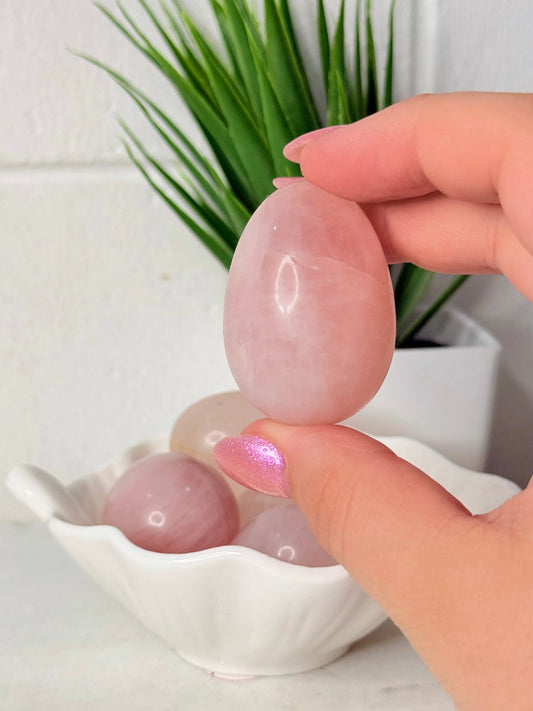 Rose Quartz Egg - Intuitively selected by Heartstone Sanctuary