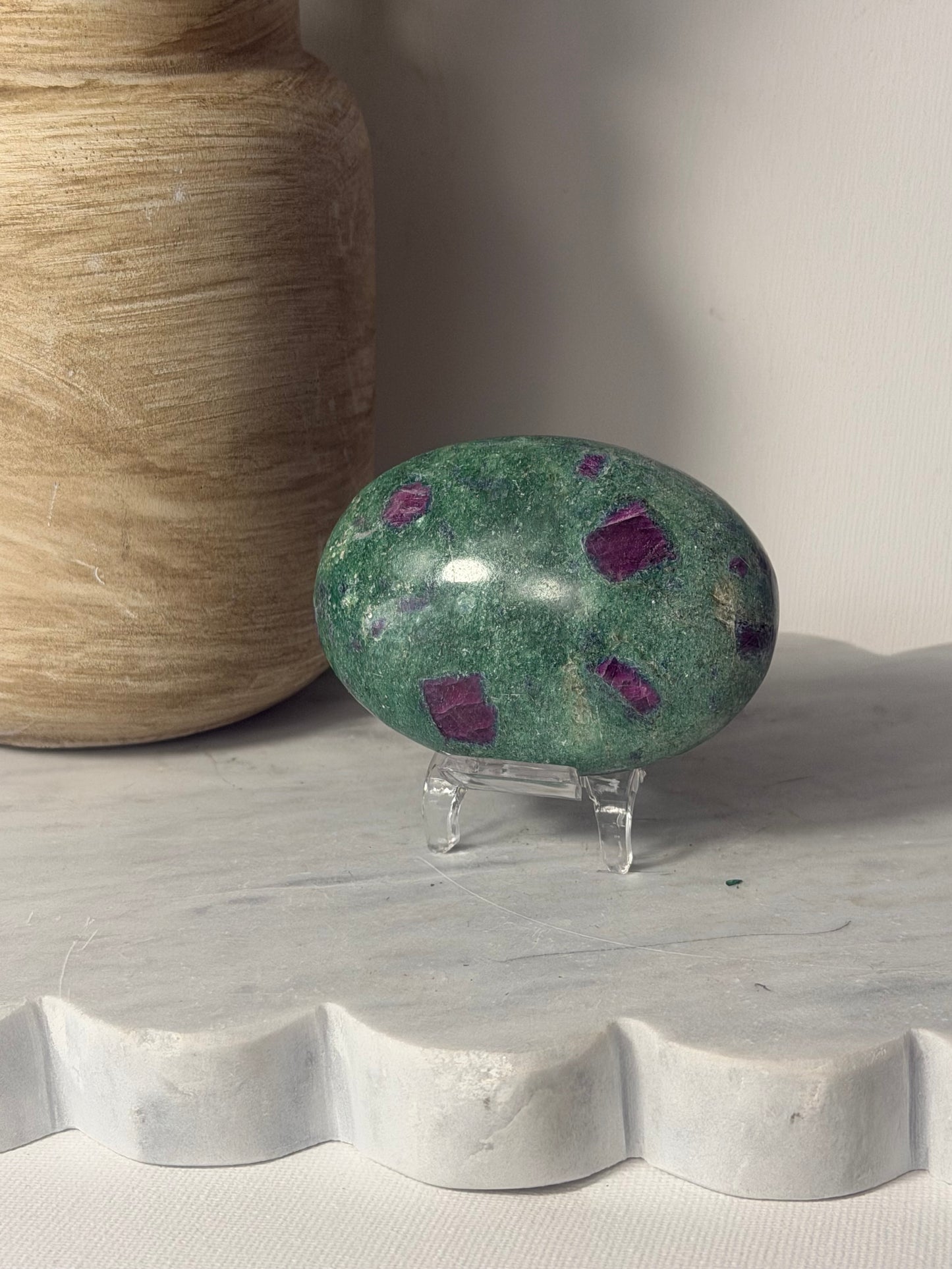 Ruby in Fuschite Palm Stone