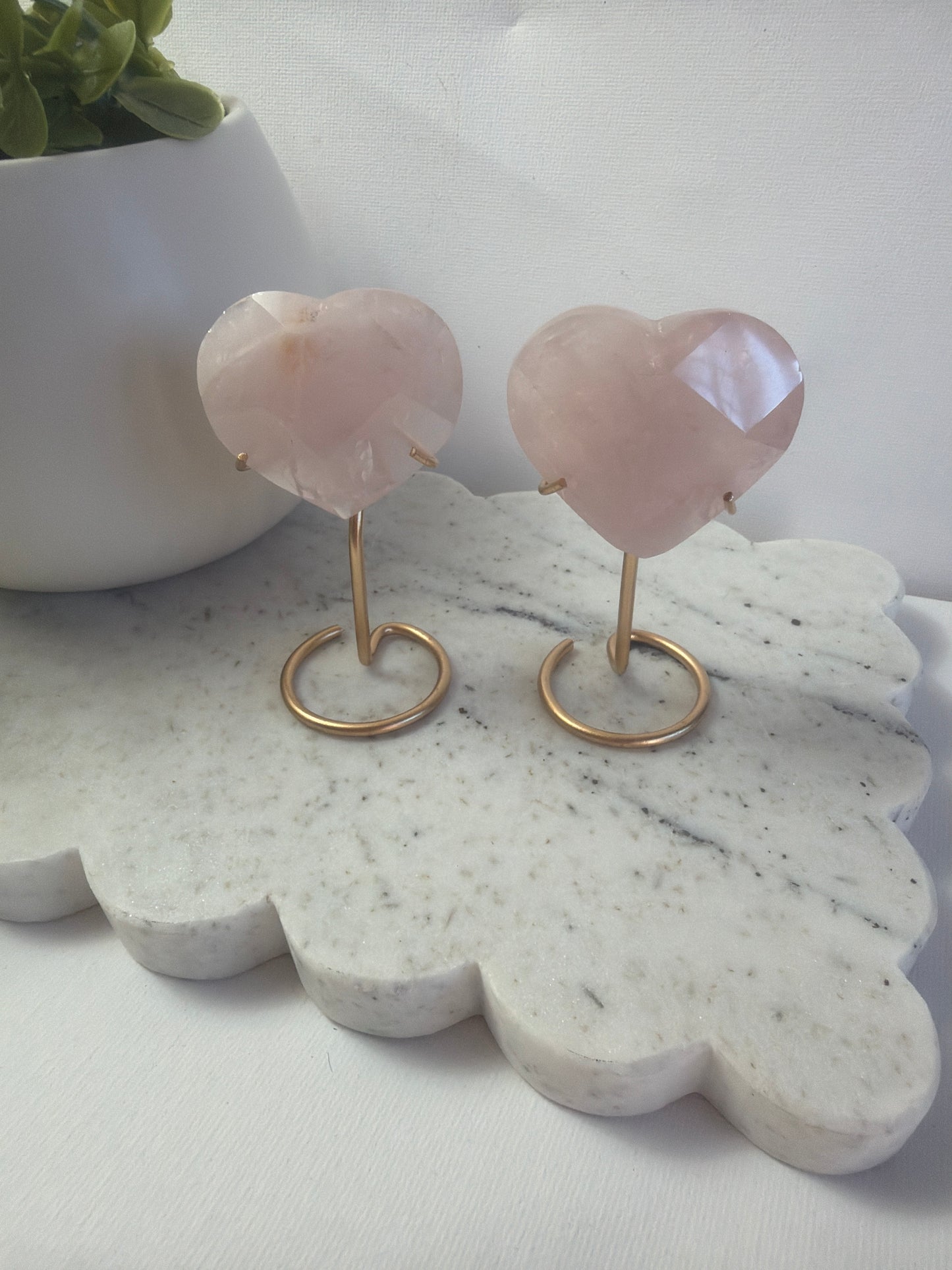 Rose Quartz Heart Faceted