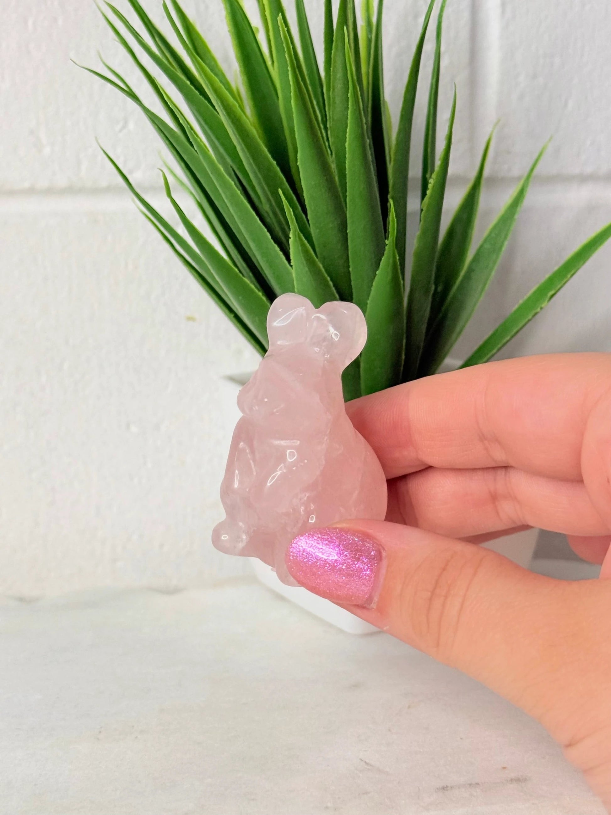 Rose Quartz Bunny - 5cm by Heartstone Sanctuary