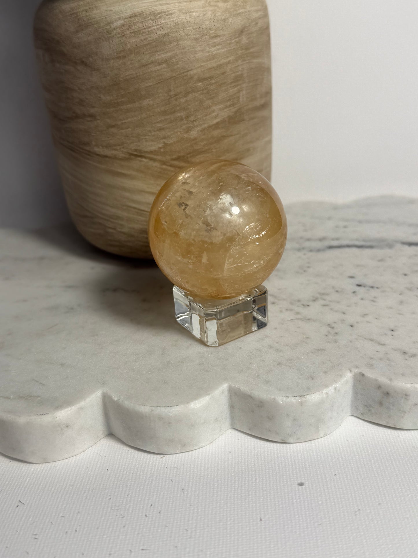 Honey Calcite Sphere