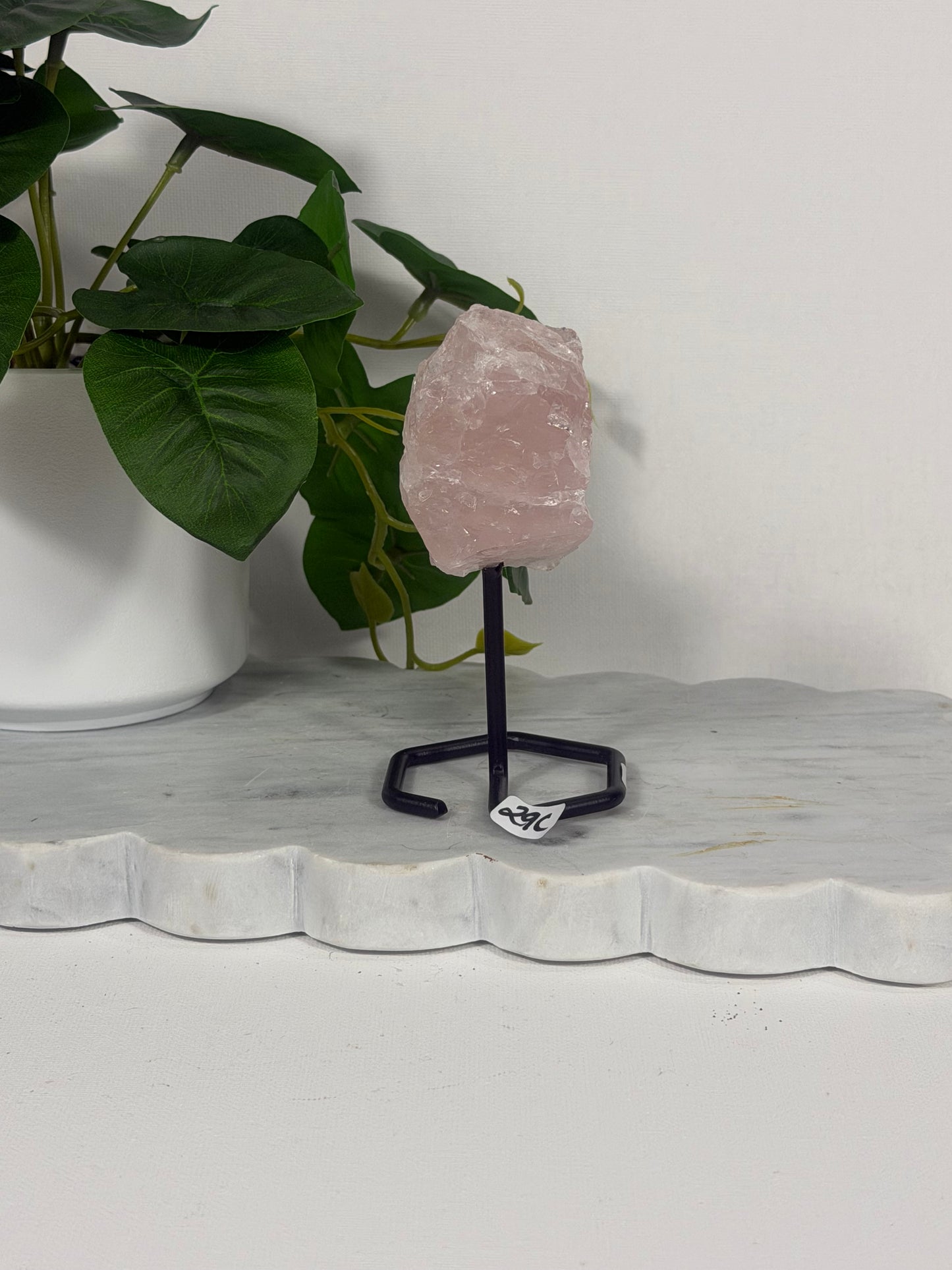 Rose Quartz on Stand Pin