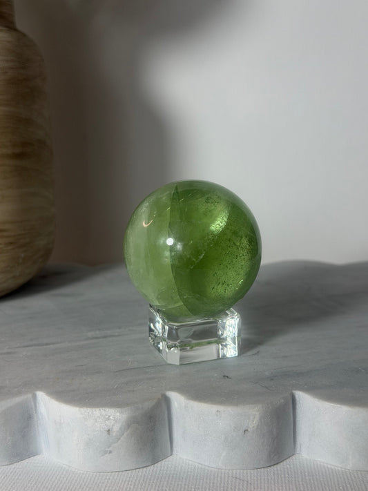 Apple Green Fluorite Sphere