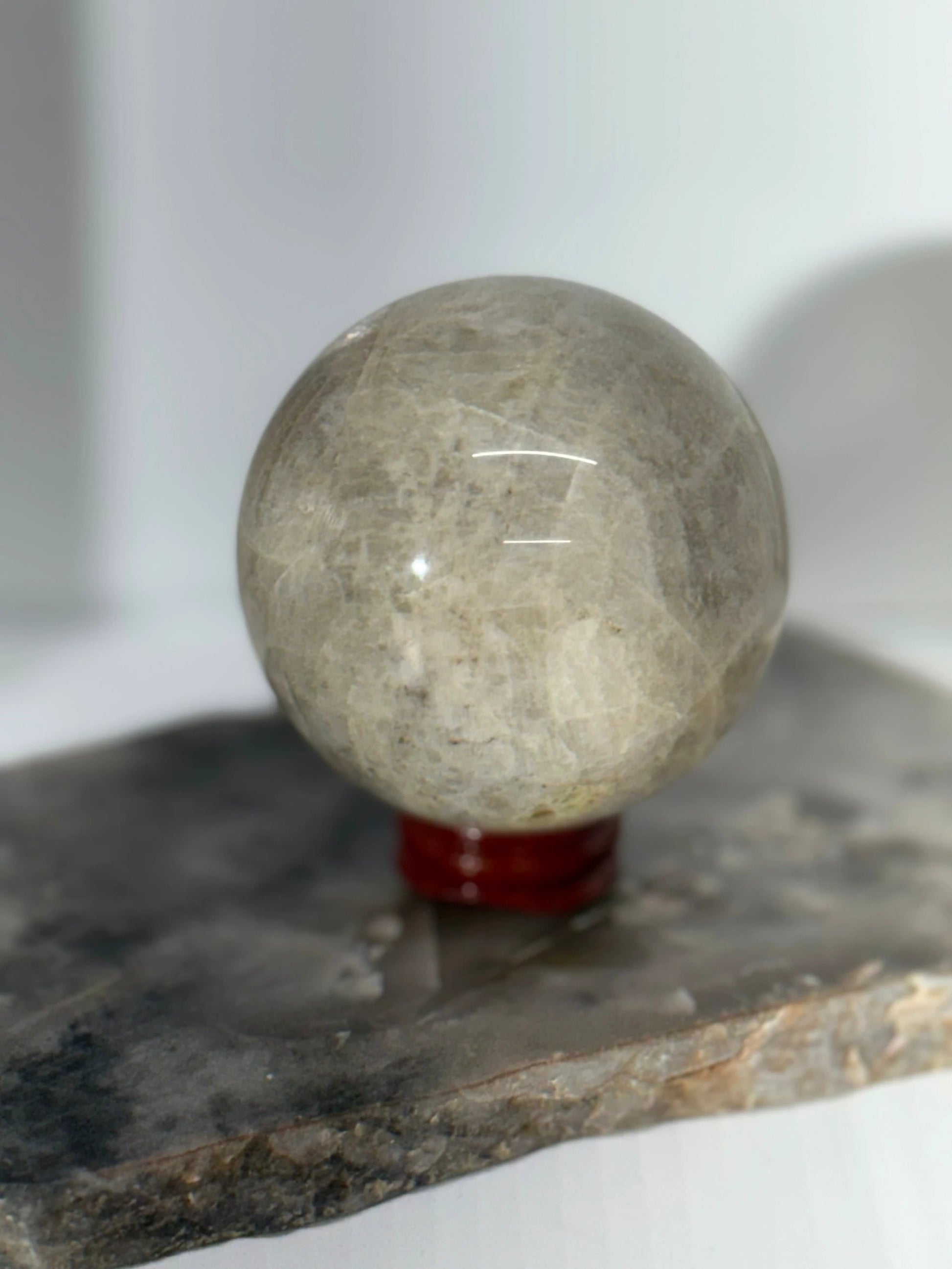 Blue Moonstone Sphere by Heartstone Sanctuary