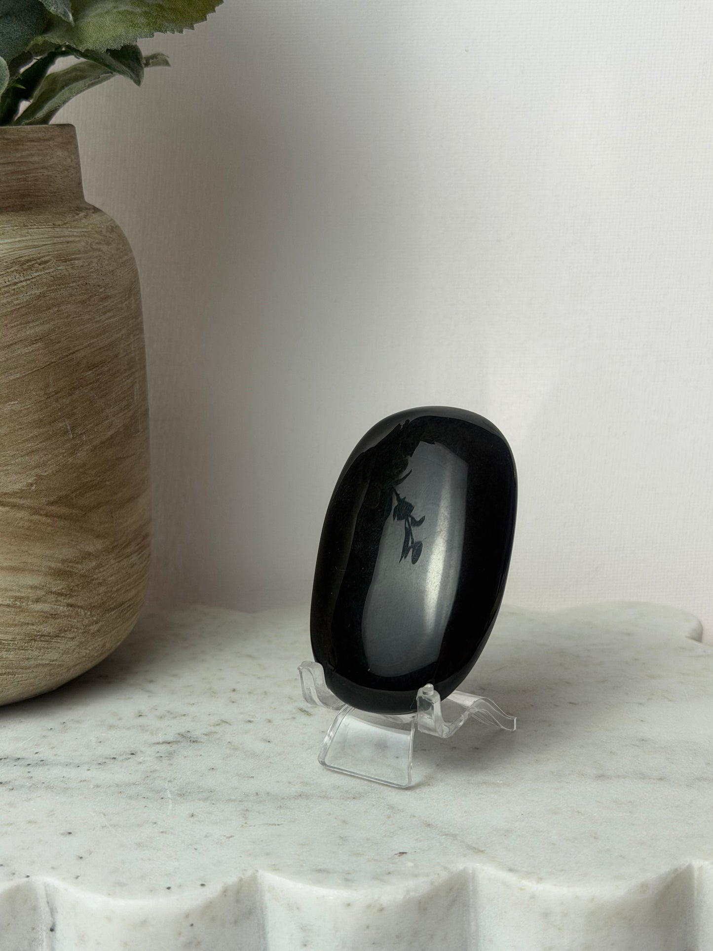 Black Obsidian Palm Stones