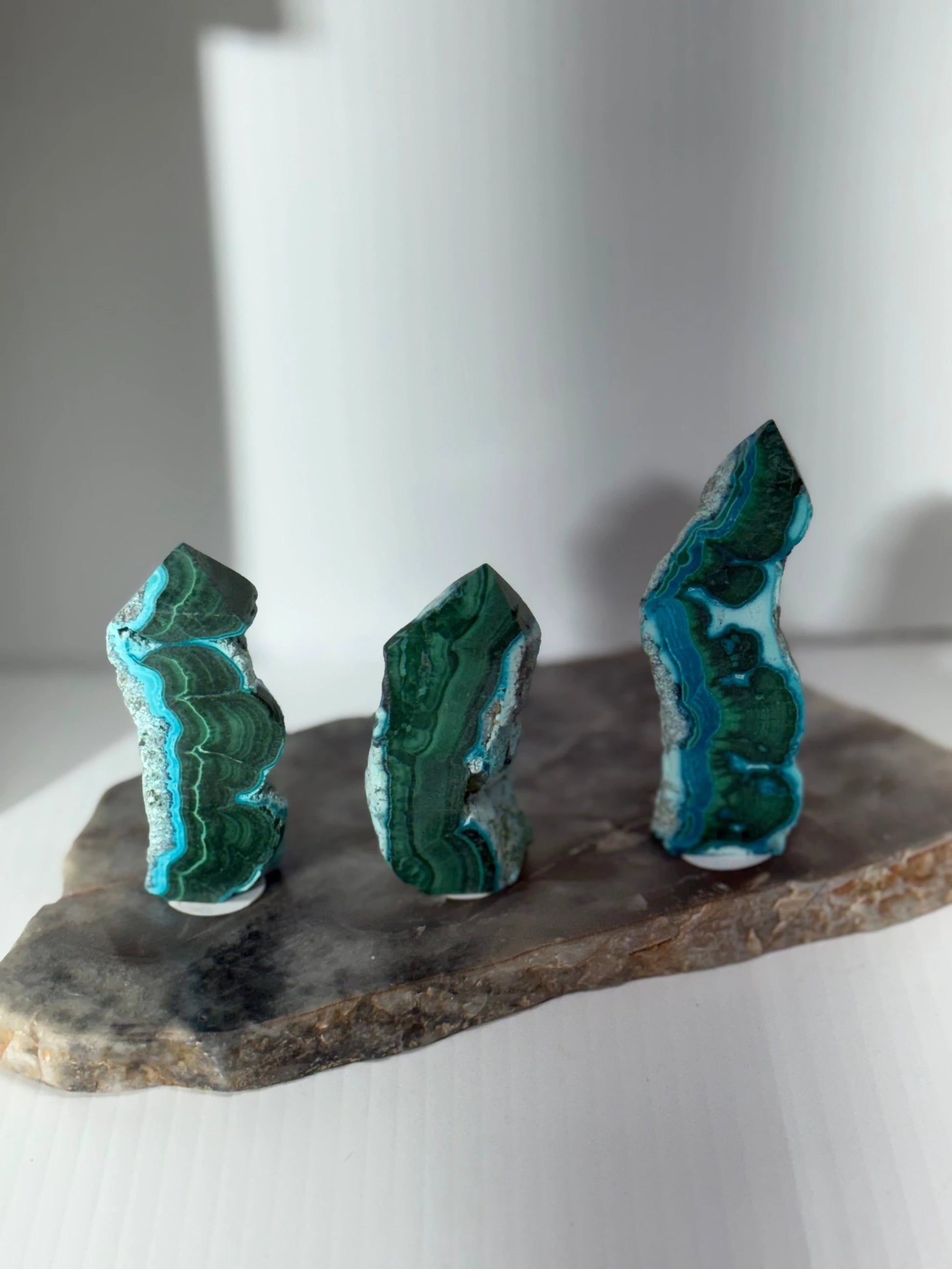 Malachite Crysocholla Raw Towers by Heartstone Sanctuary