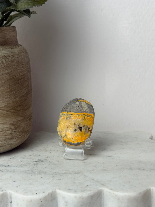 Bumblebee Jasper Palm Stone