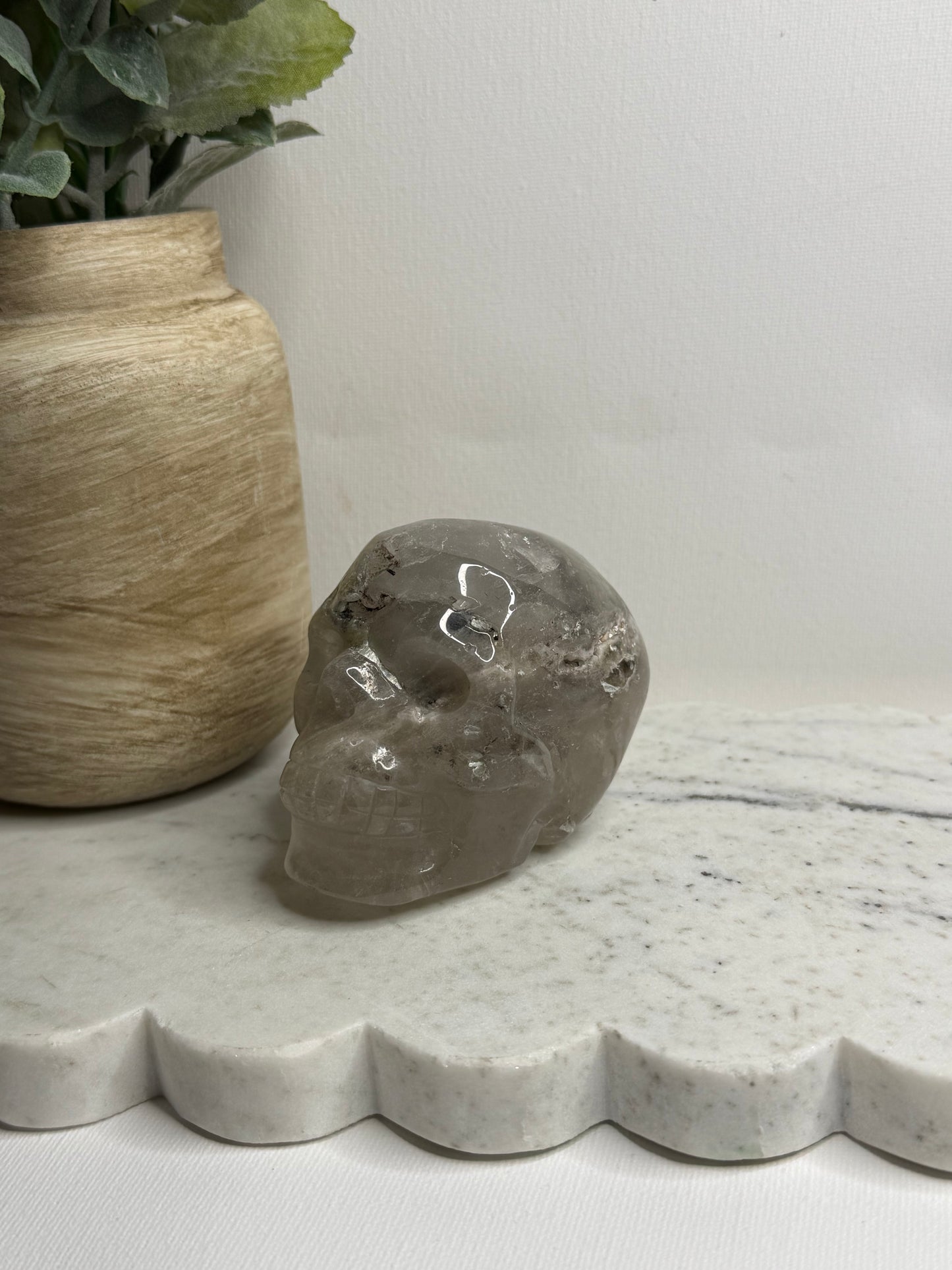 Included Quartz Skull
