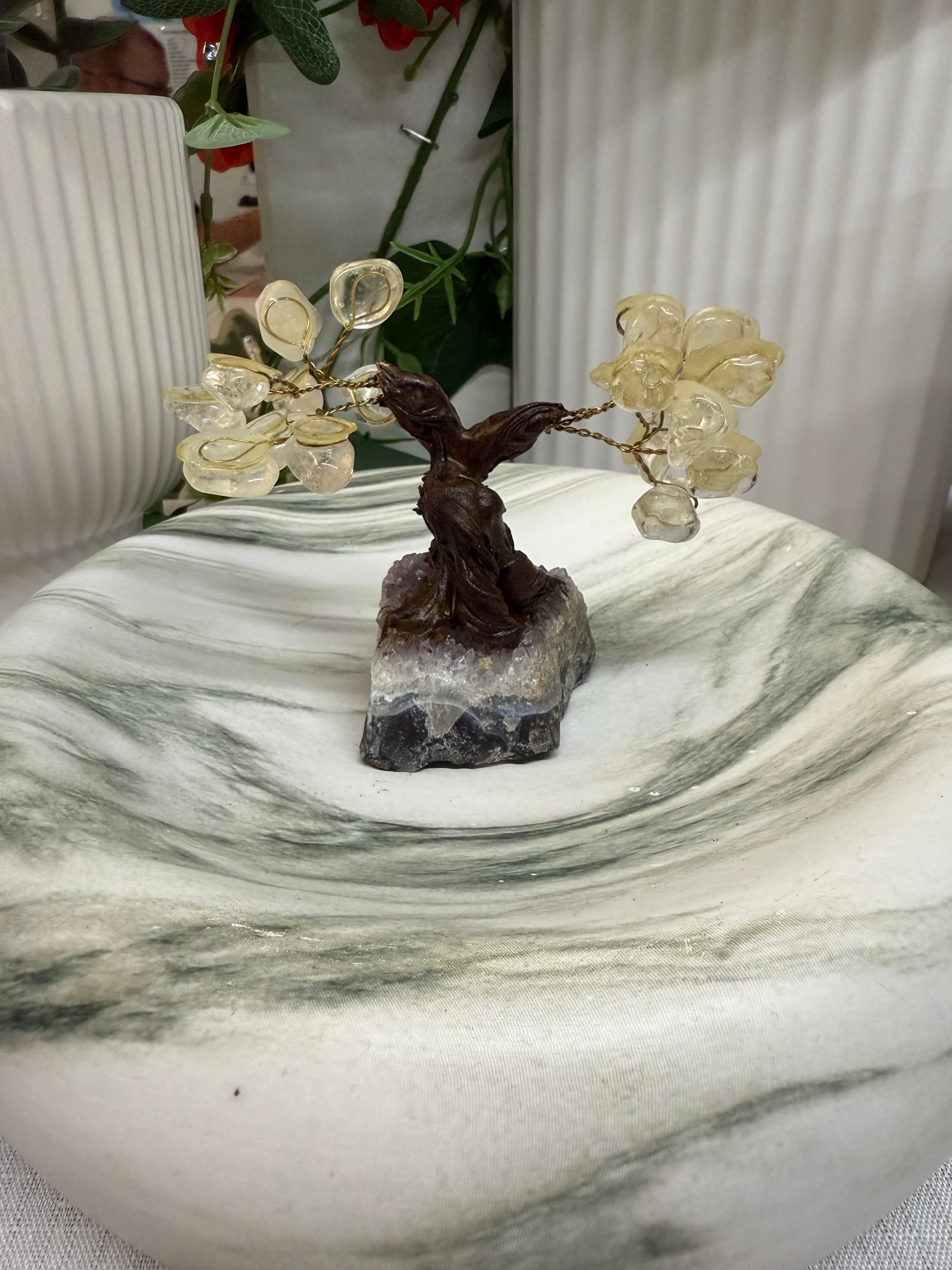 Clear Quartz & Amethyst Gem Tree