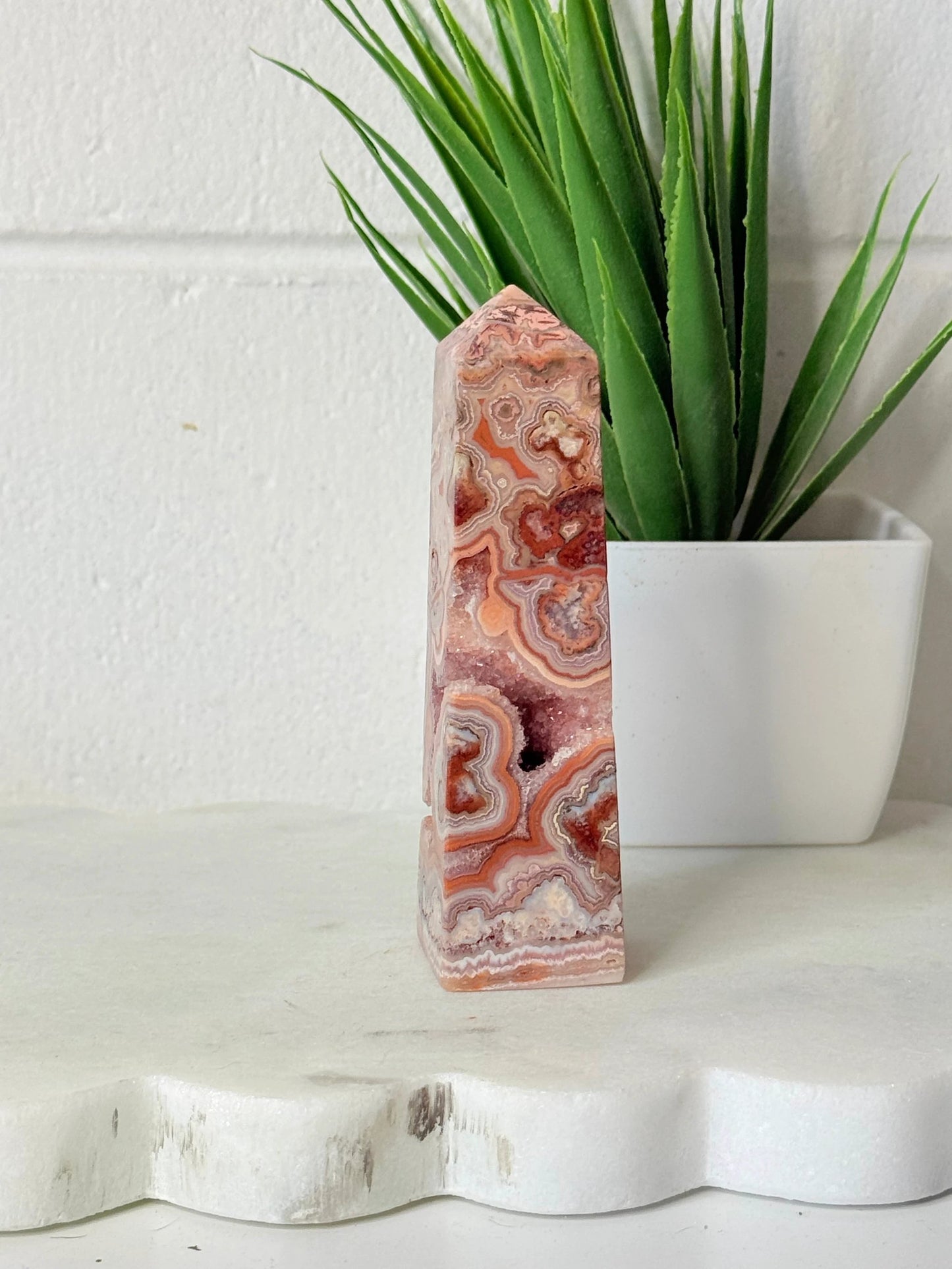 Crazy Lace Agate Tower - 9.5cm - 117g (Copy) by Heartstone Sanctuary
