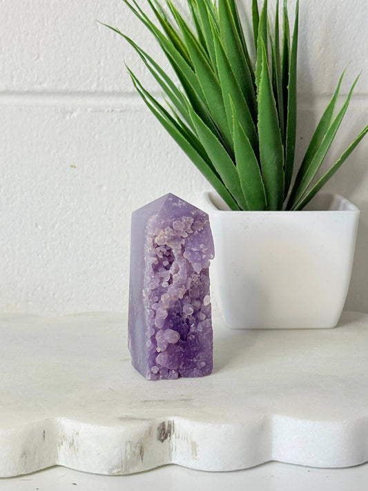 Grape Agate Tower - 93g by Heartstone Sanctuary