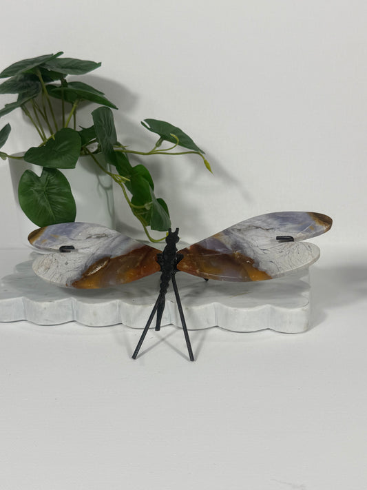 Purple Chalcedony Dragonfly