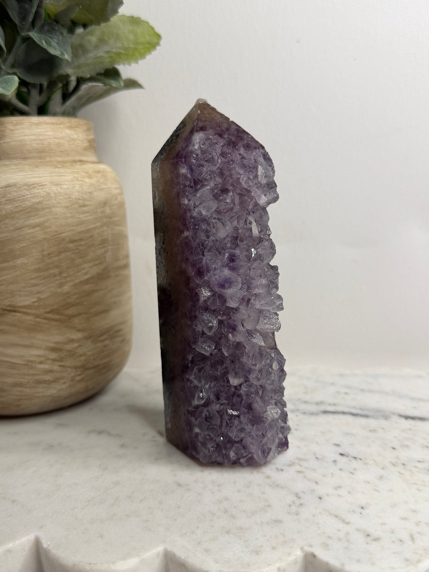 Druzy Amethyst Agate Tower