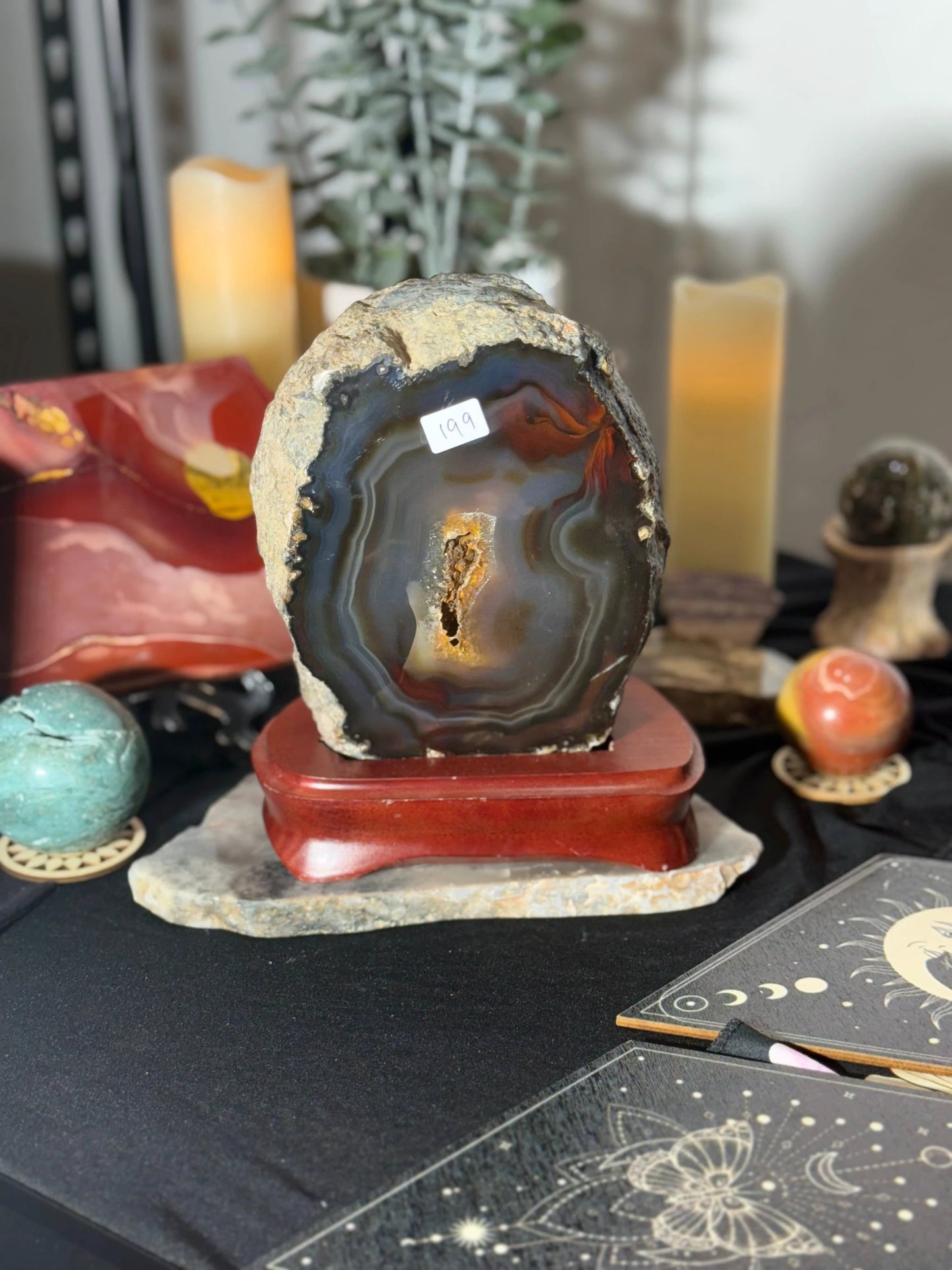 Agate Statement Jewelry 199A Natural Agate Stone Neutral Design For Everyday Use by Heartstone Sanctuary