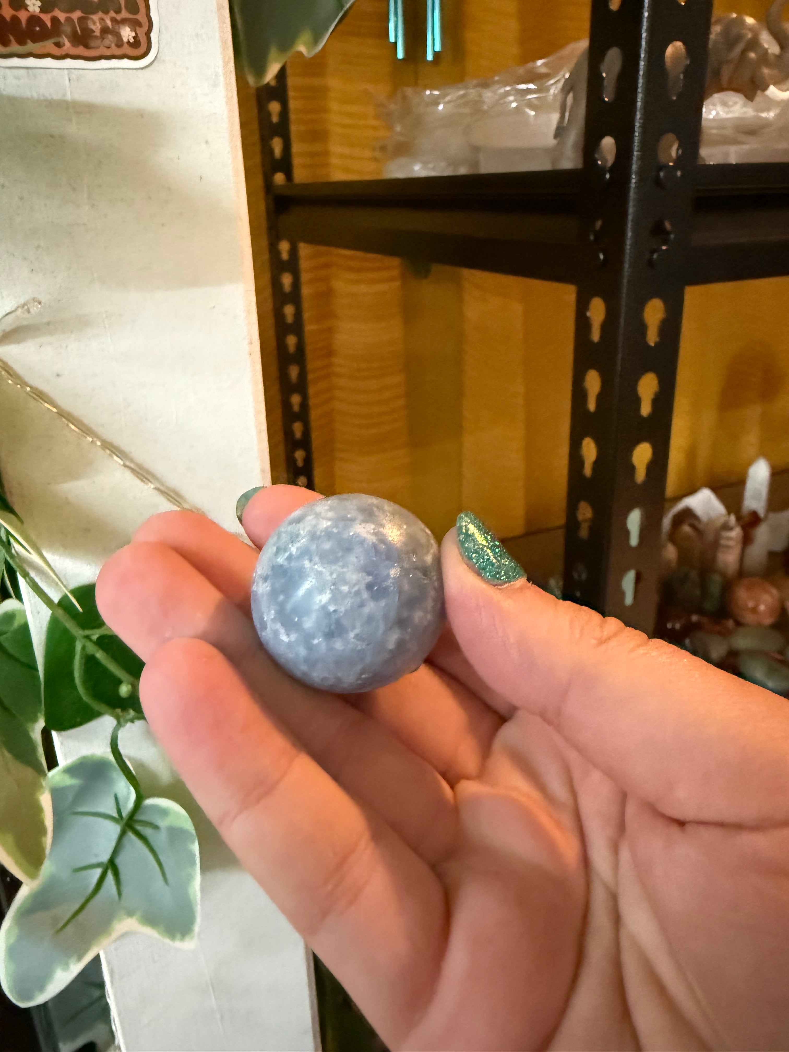 Blue Calcite Sphere