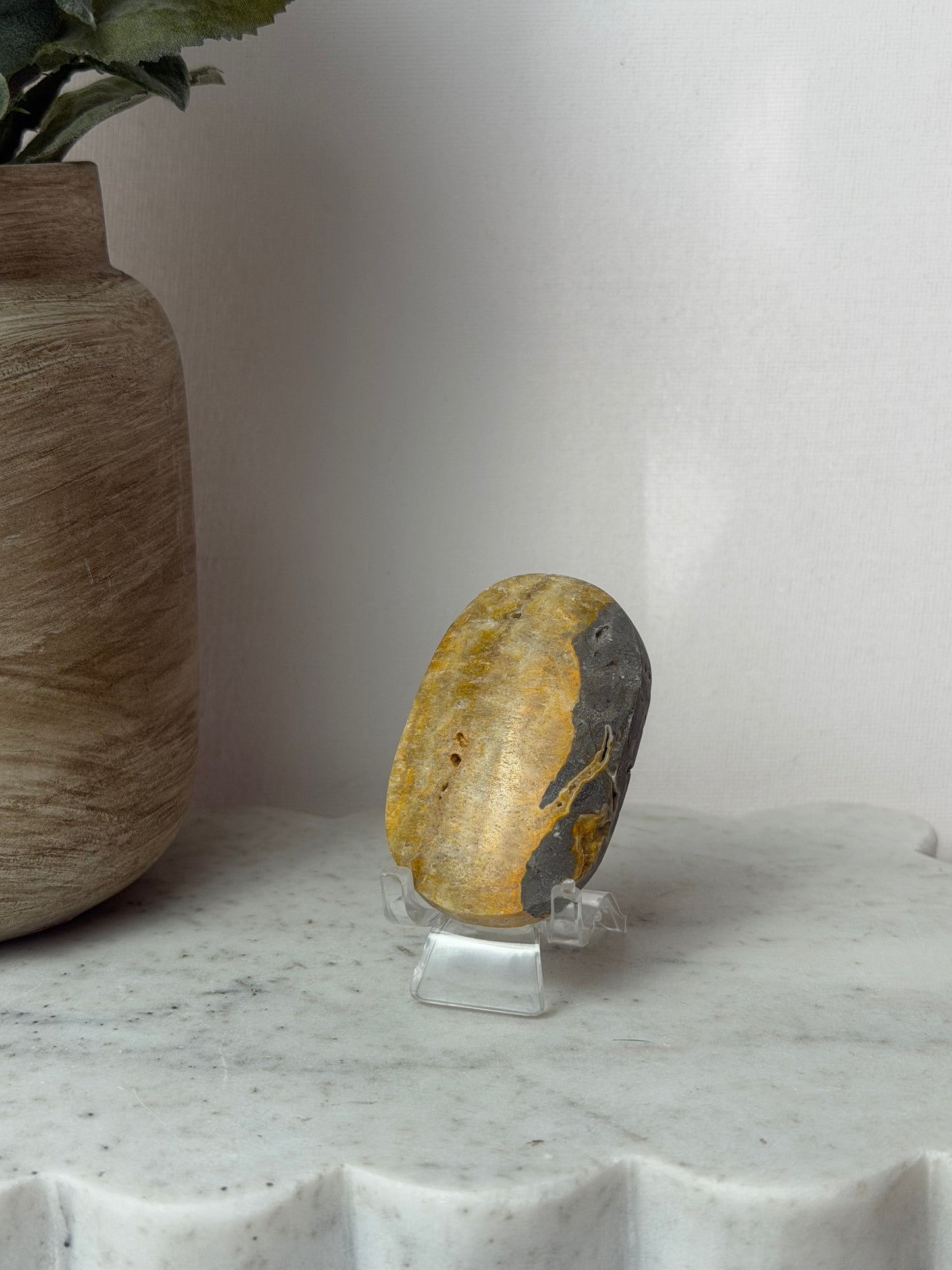 Bumblebee Jasper Palm Stone