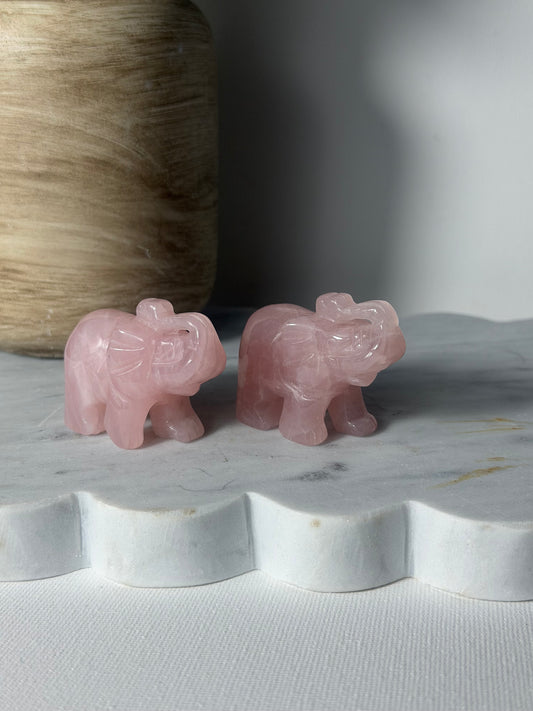 Rose Quartz Elephant