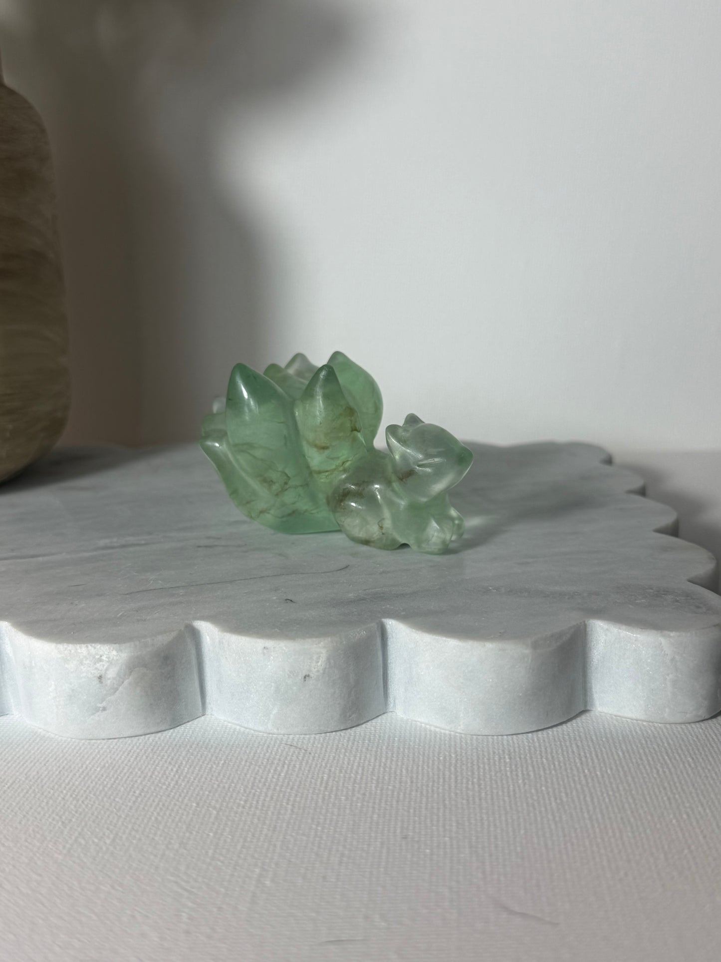 Green Fluorite Ninetail Fox
