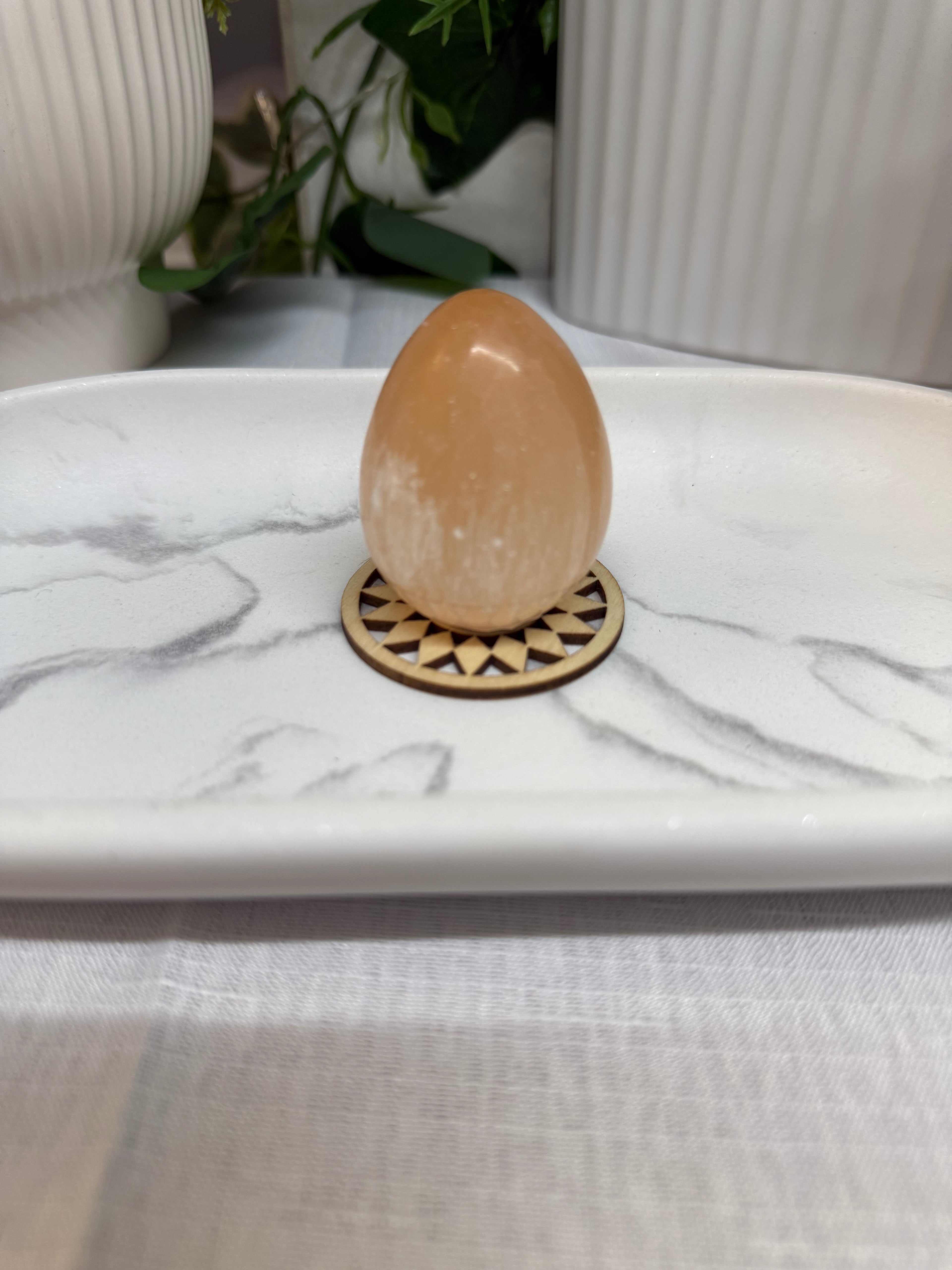 Orange Selenite Egg