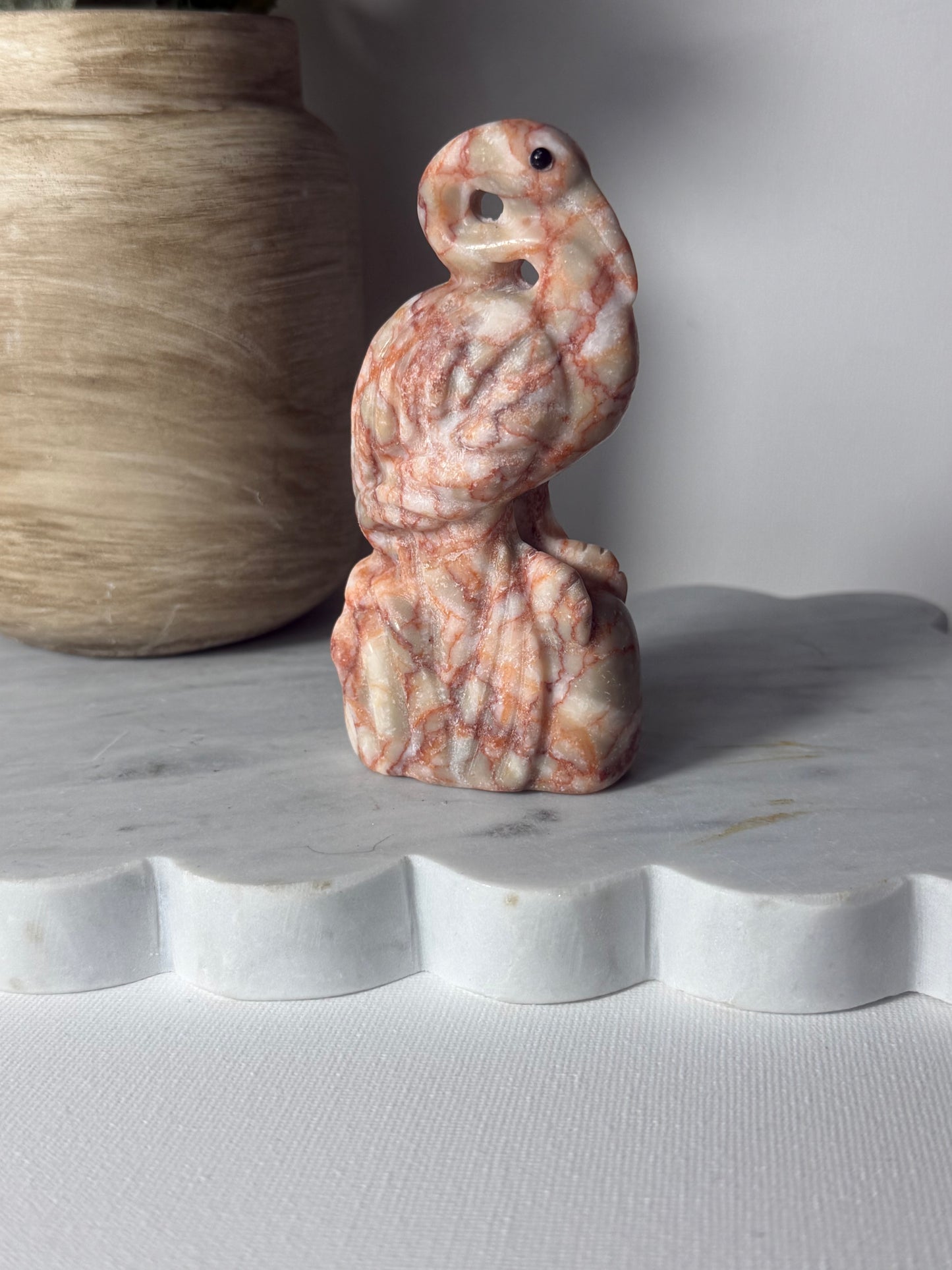 Red Vein Jasper Flamingo