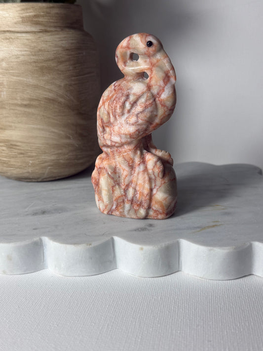 Red Vein Jasper Flamingo