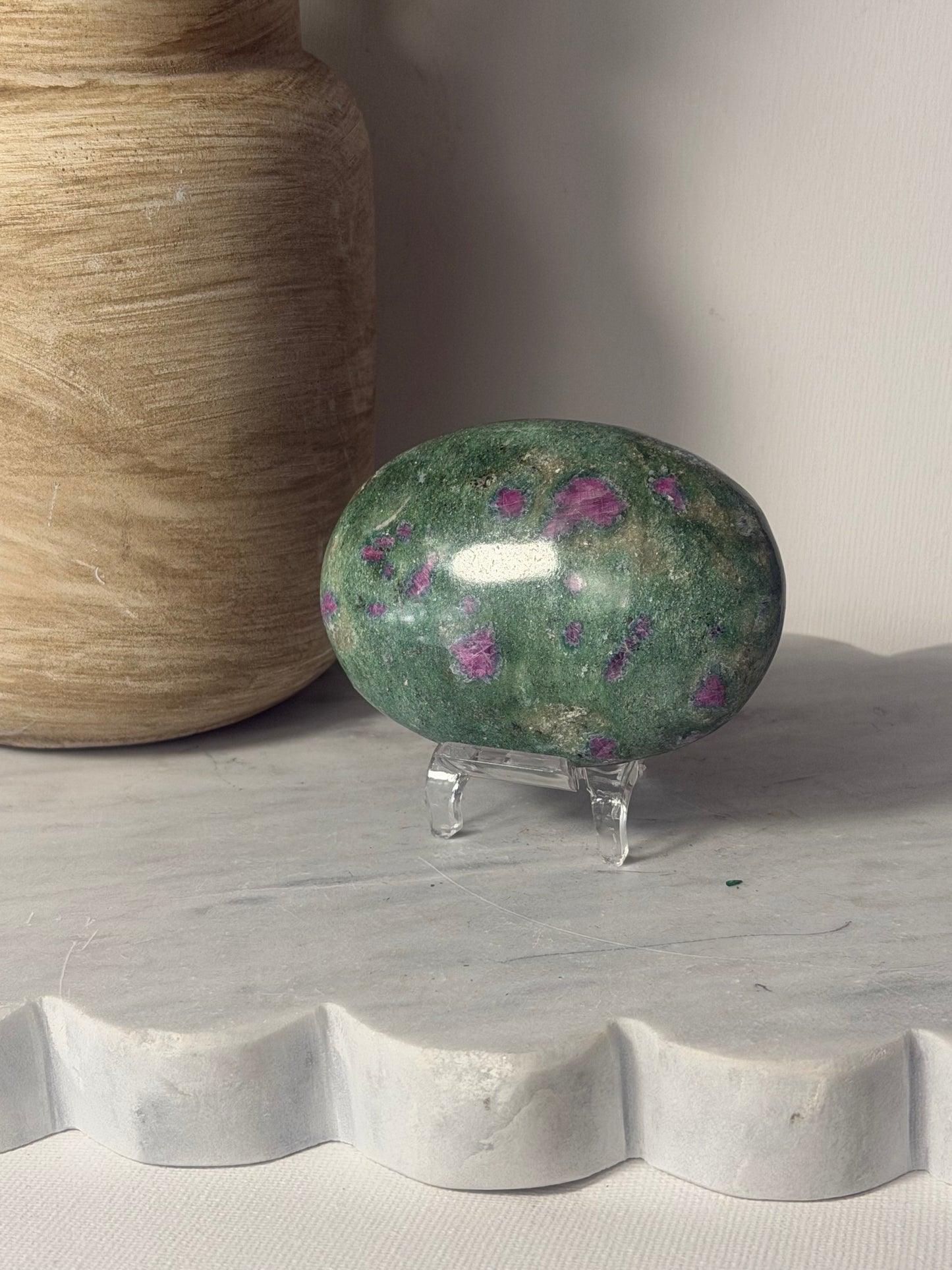 Ruby in Fuschite Palm Stone