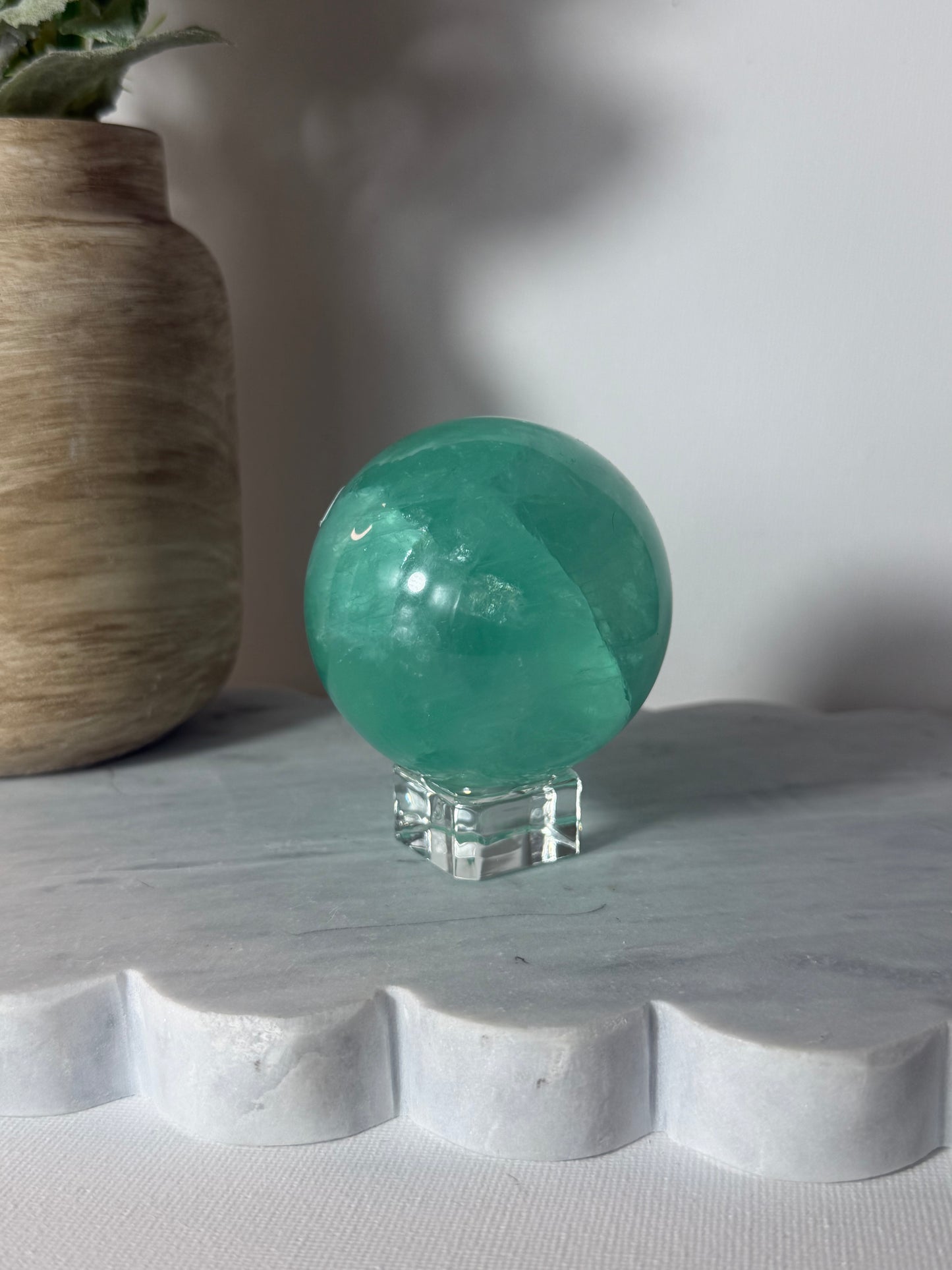 Teal Fluorite Sphere