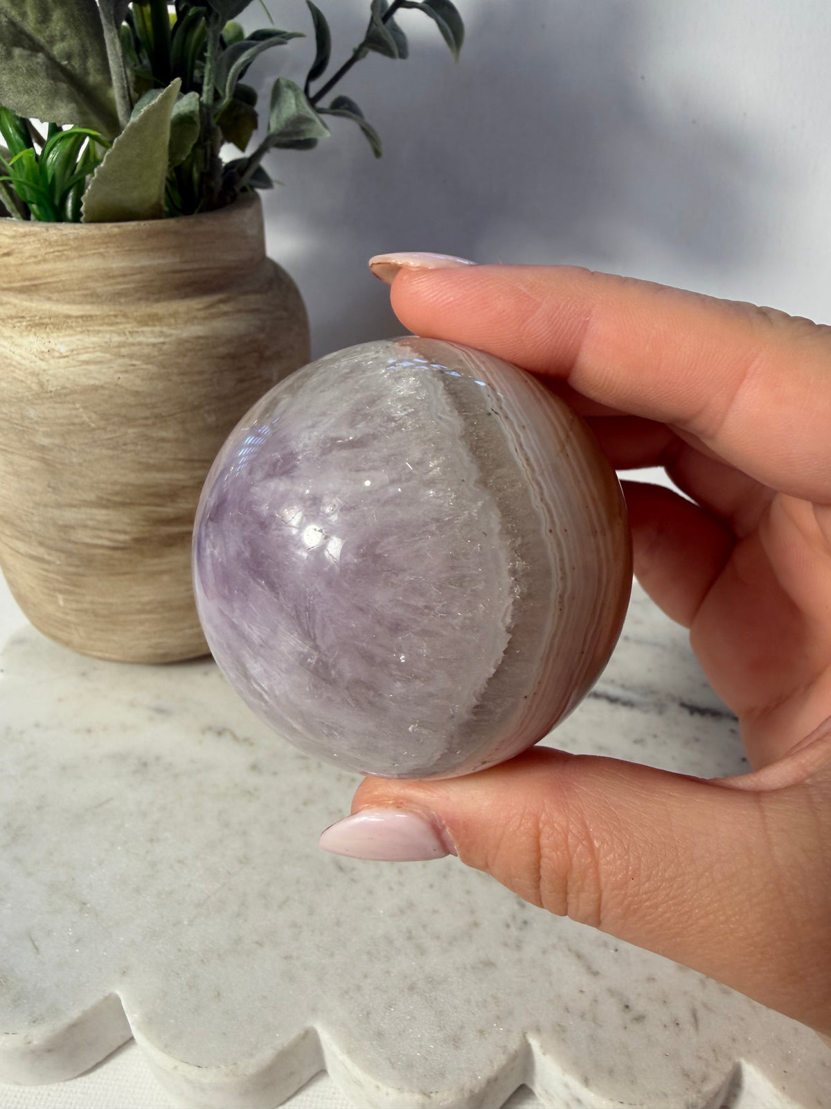 Amethyst Agate Sphere