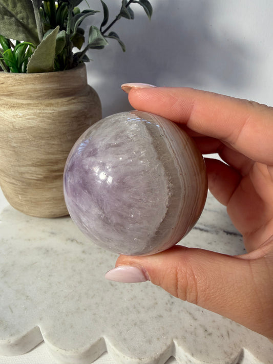 Amethyst Agate Sphere
