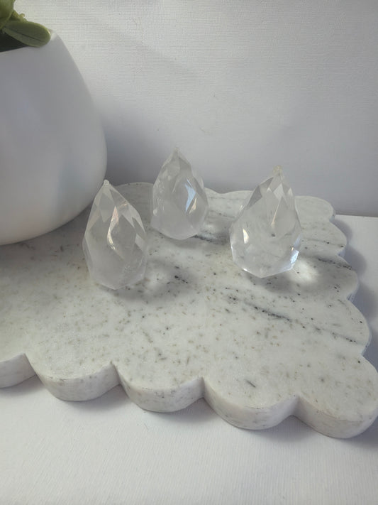 Clear Quartz Flames