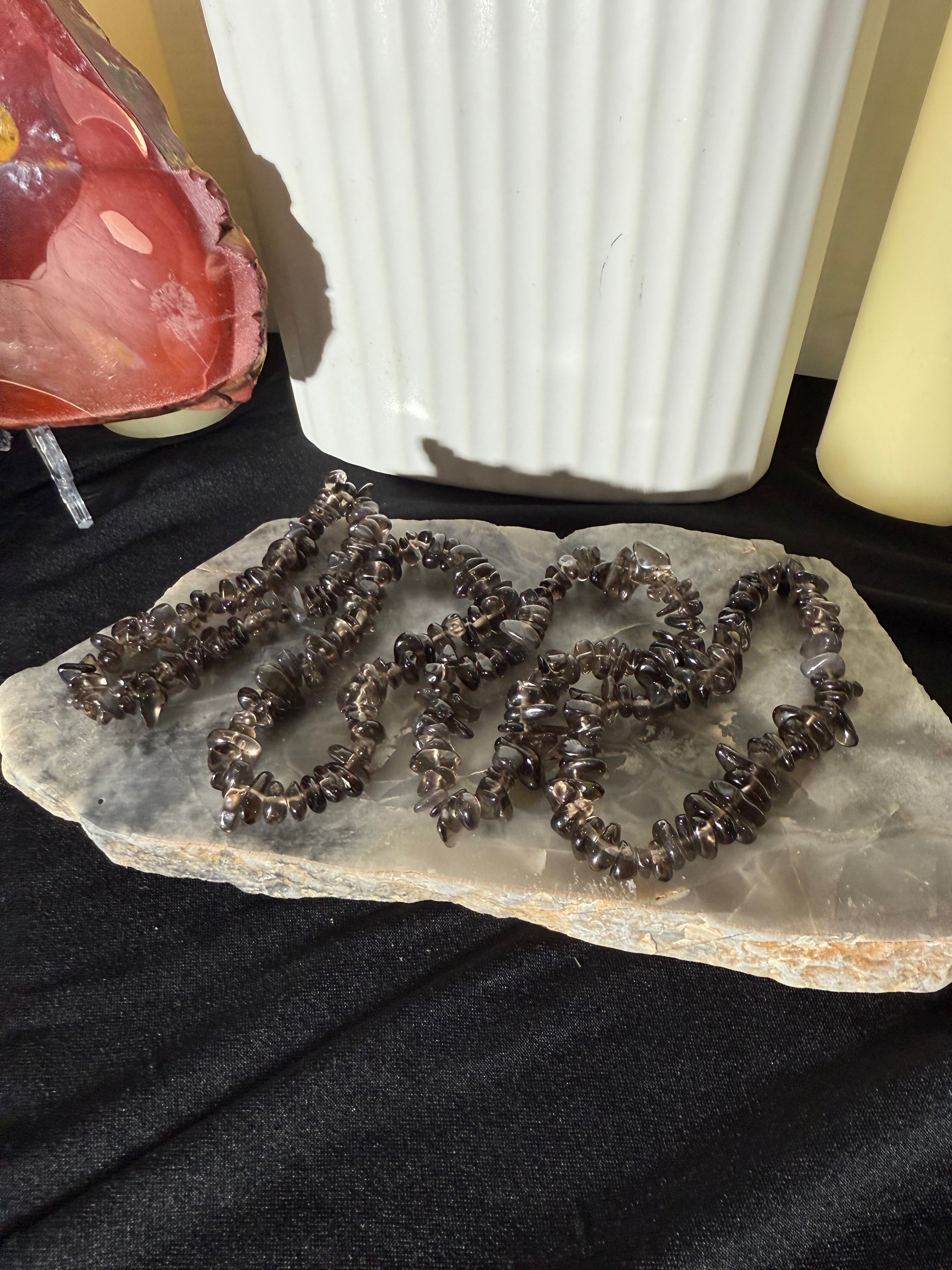 Smokey Quartz Chip Bracelet