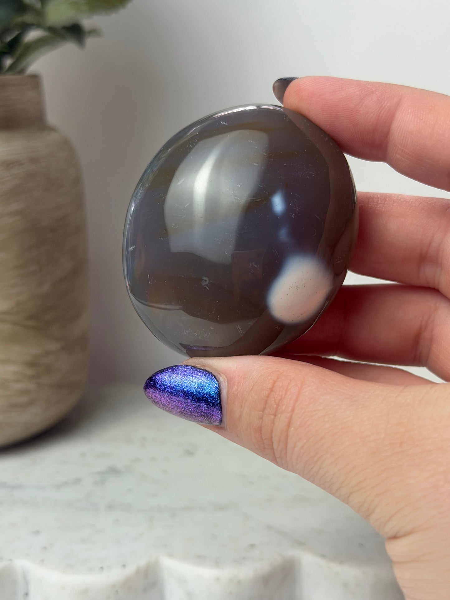 Orca Agate Palm Stones