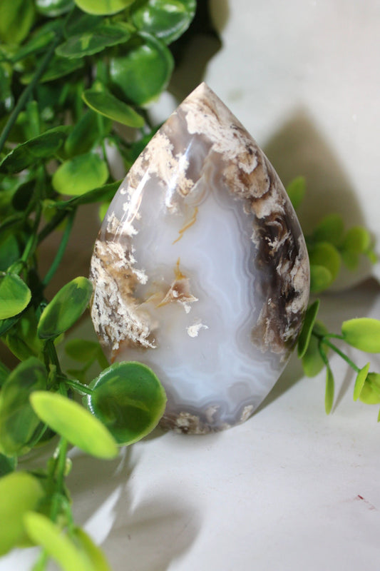 Orb Moss Agate Teardrop by Heartstone Sanctuary