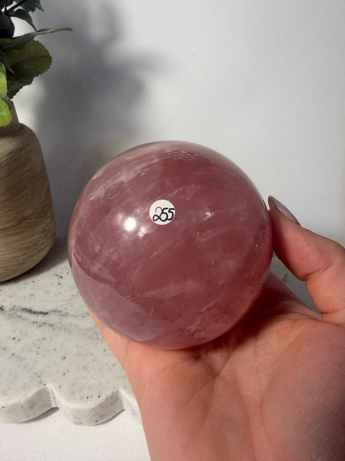 Jelly Rose Quartz Sphere