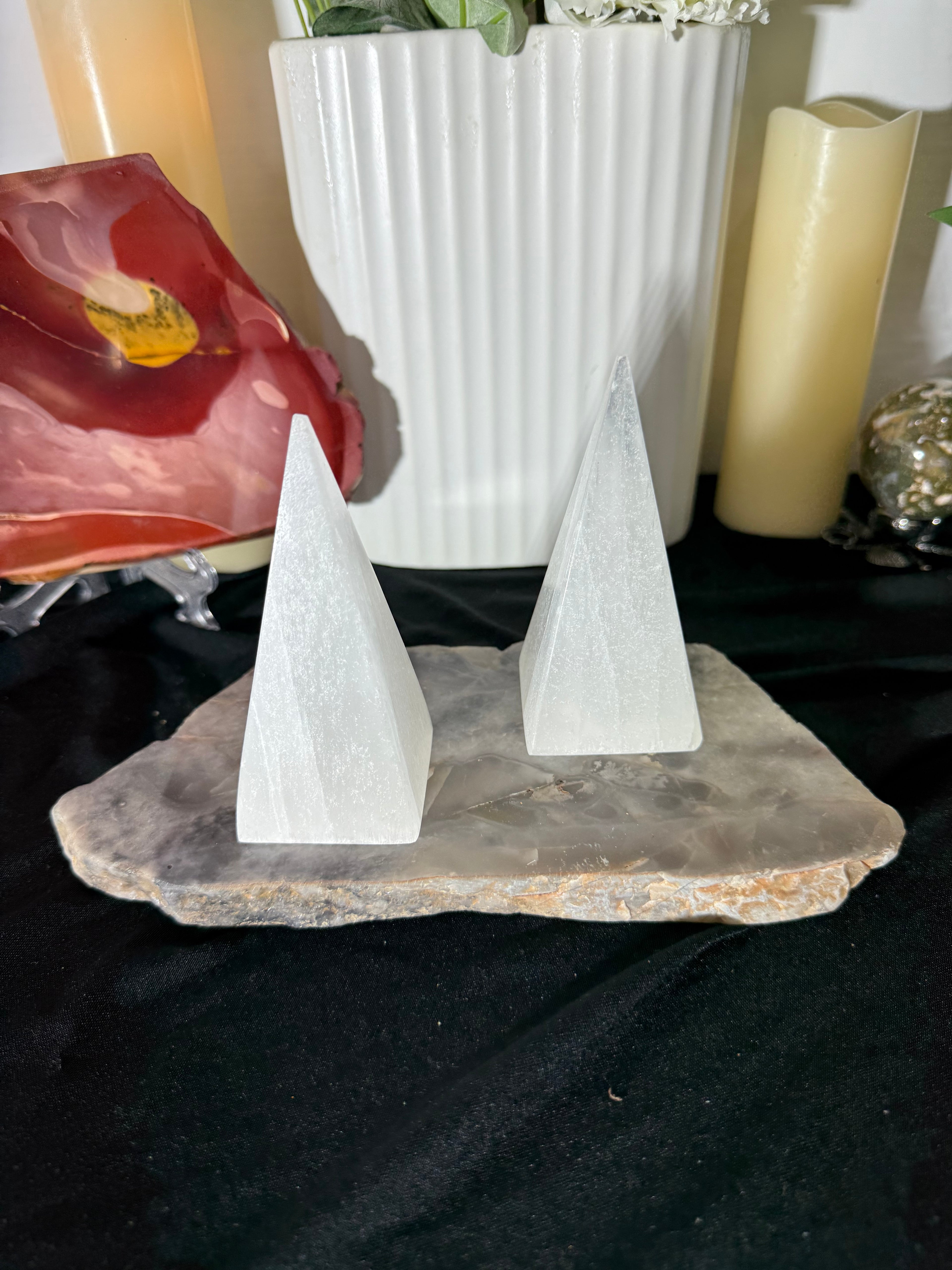 Satin Spar Pyramid
