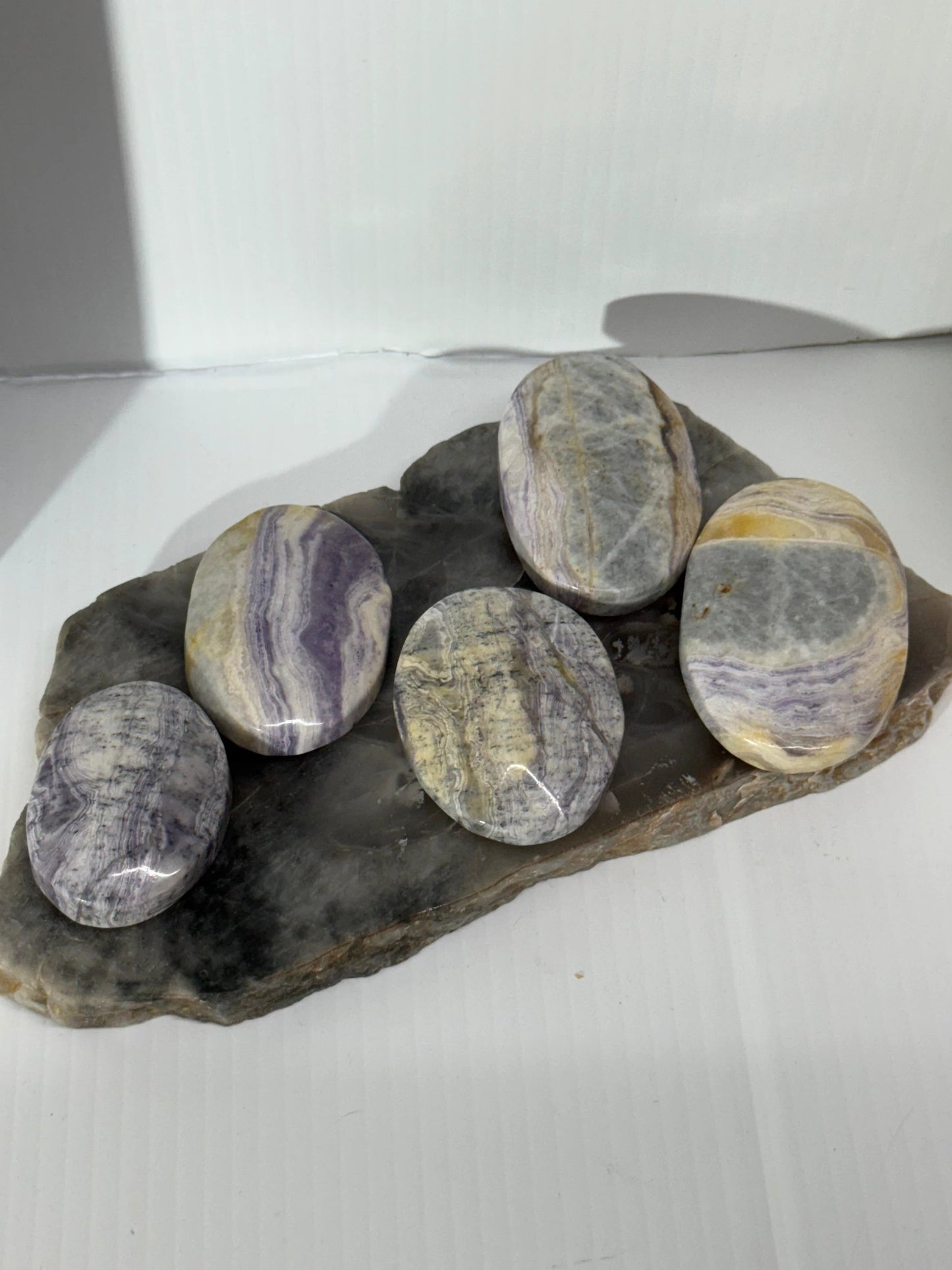 Purple Vein Jasper Palm by Heartstone Sanctuary