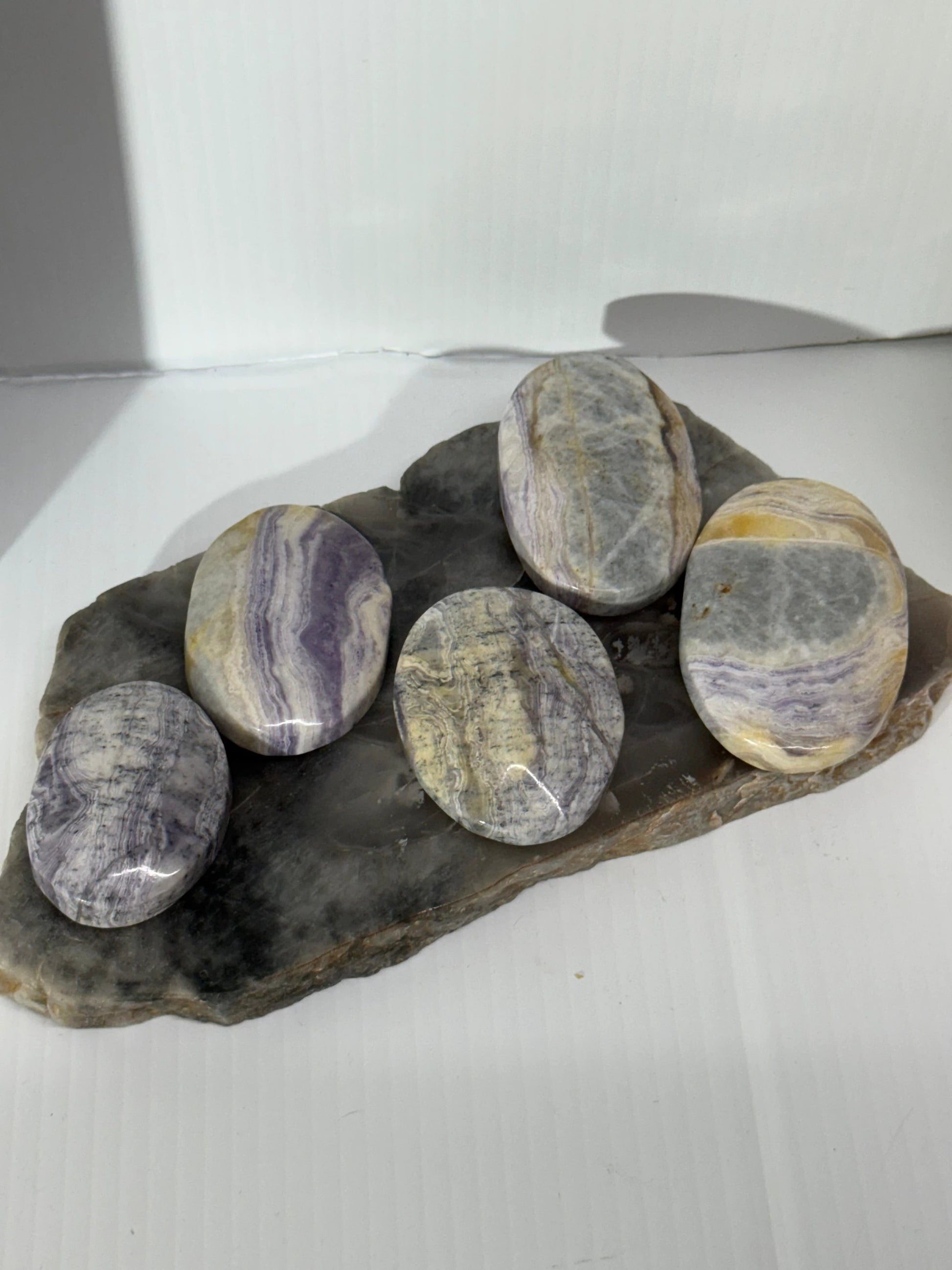 Purple Vein Jasper Palm by Heartstone Sanctuary