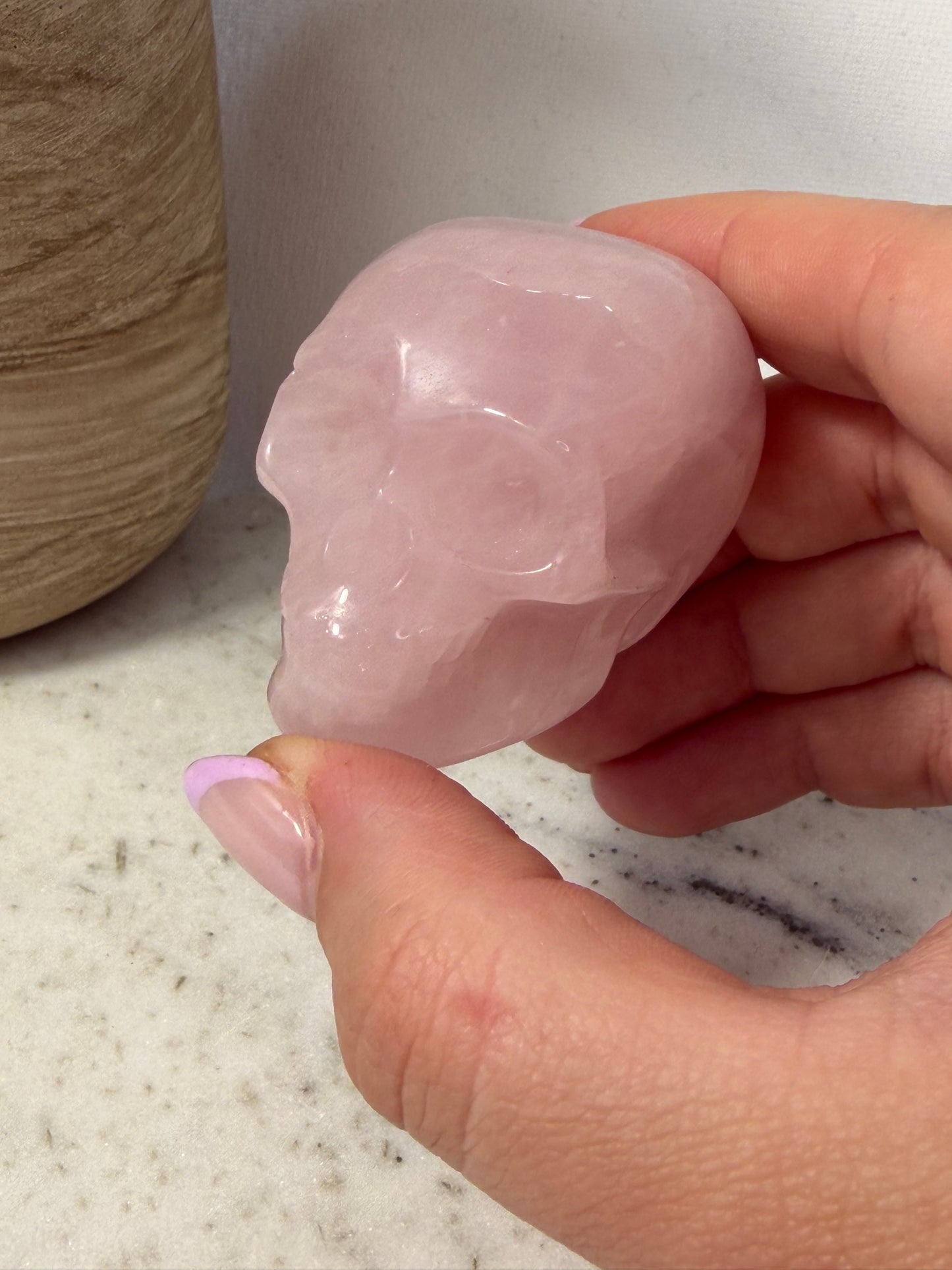 Rose Quartz Skull