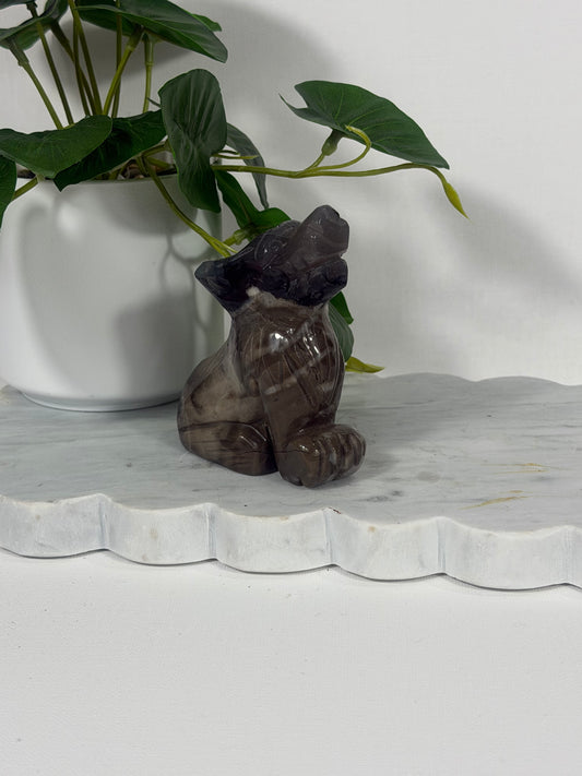 Volcanic Agate Wolf
