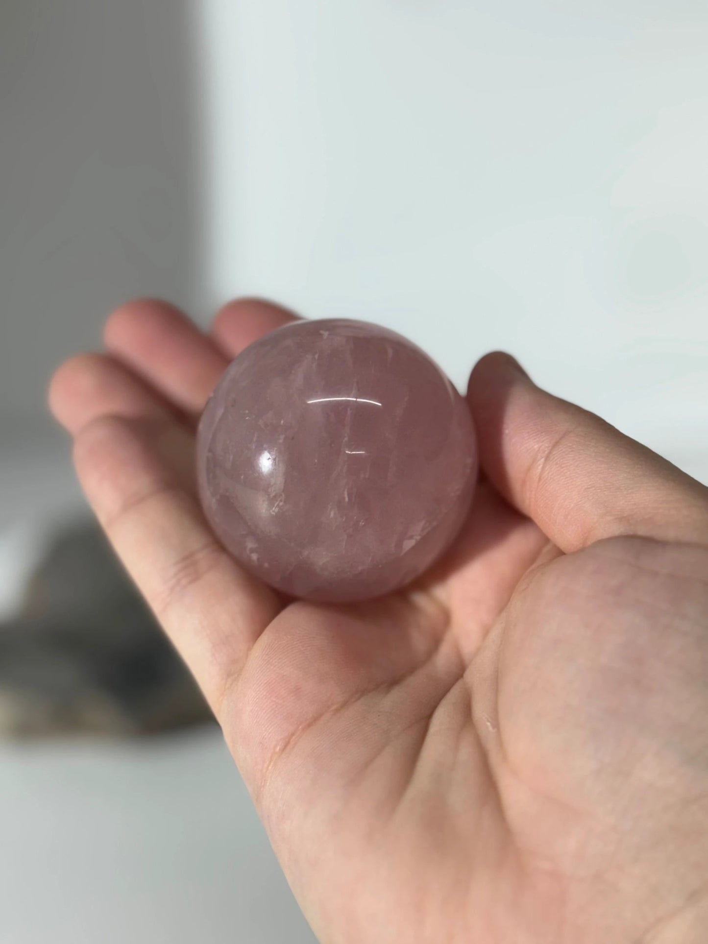 Rose Quartz Sphere by Heartstone Sanctuary