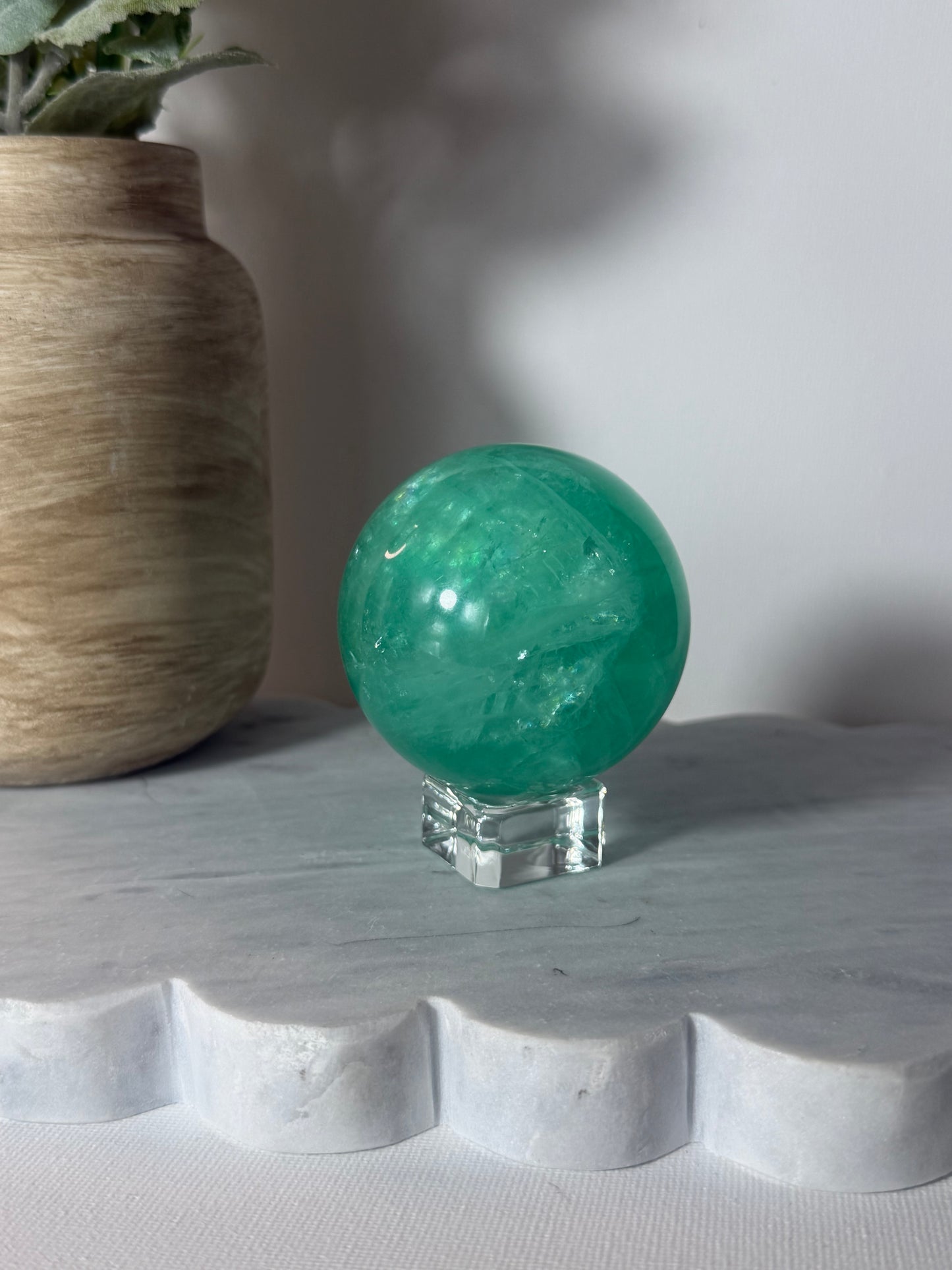Teal Fluorite Sphere