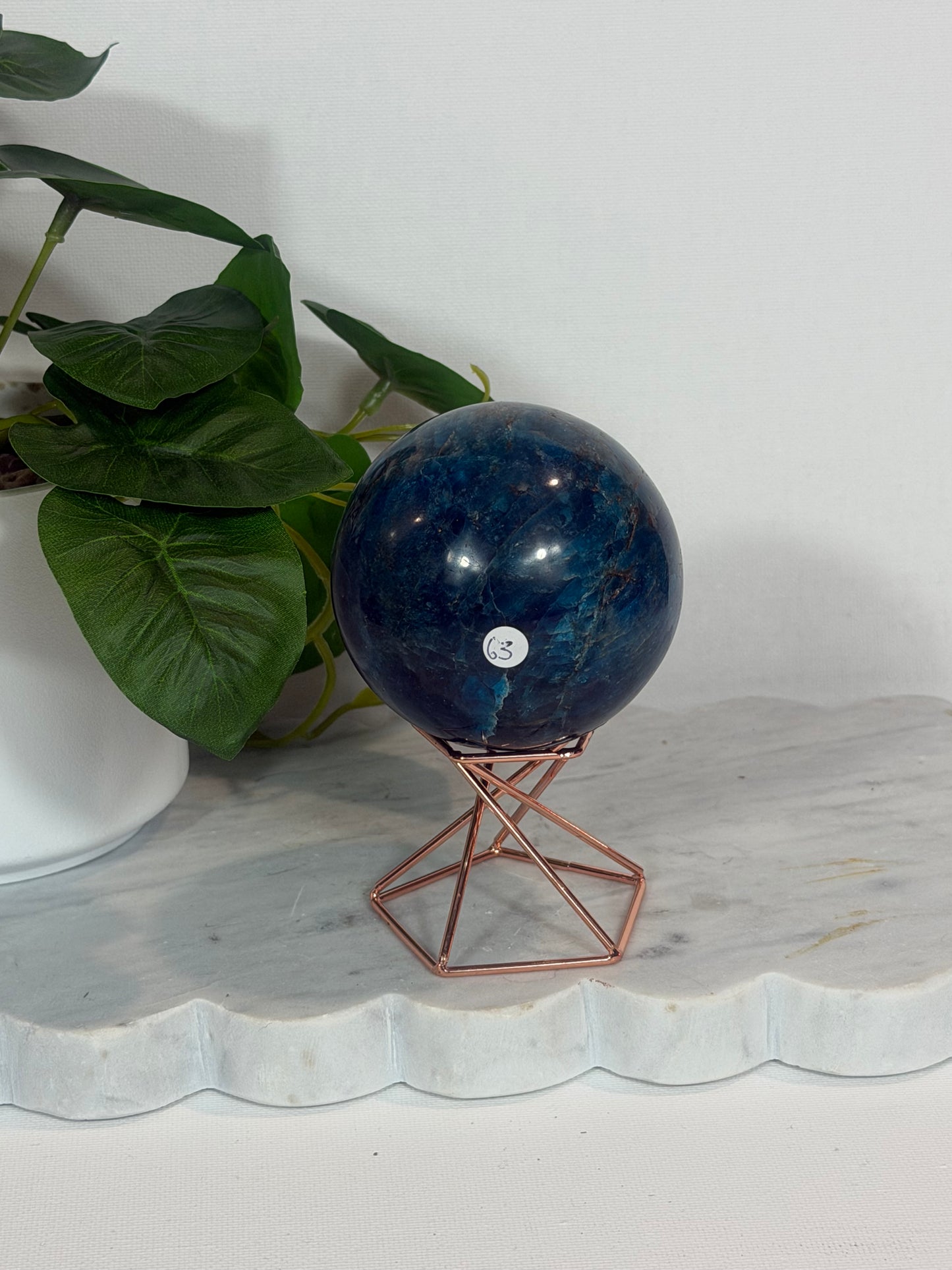 Blue Apatite Sphere