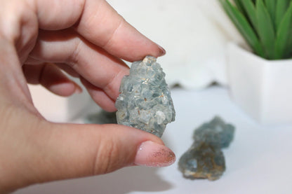 Blue Cubic Fluorite Specimen | Clarity & Focus Crystal - intuitive pick by Heartstone Sanctuary