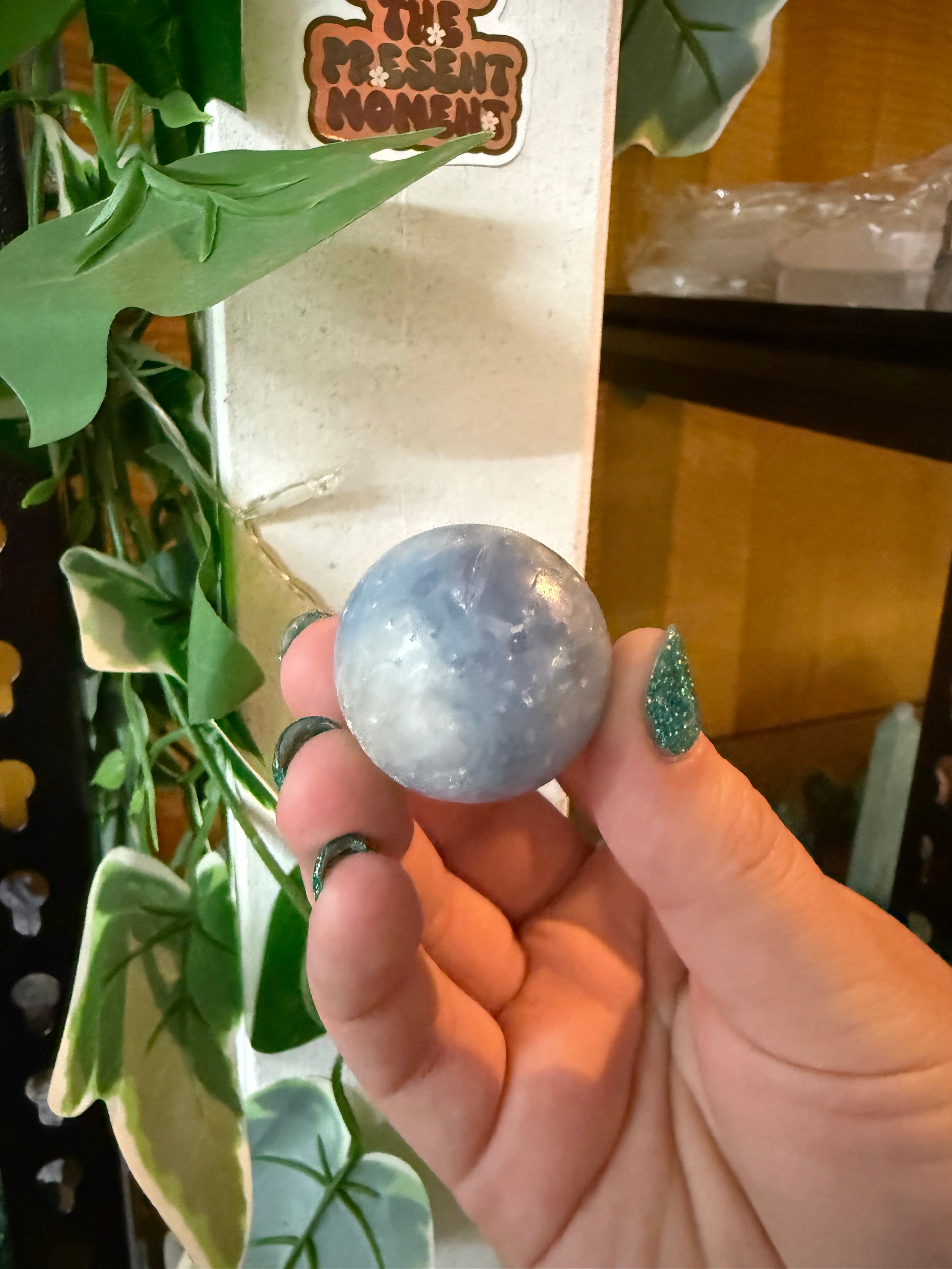 Blue Calcite Sphere